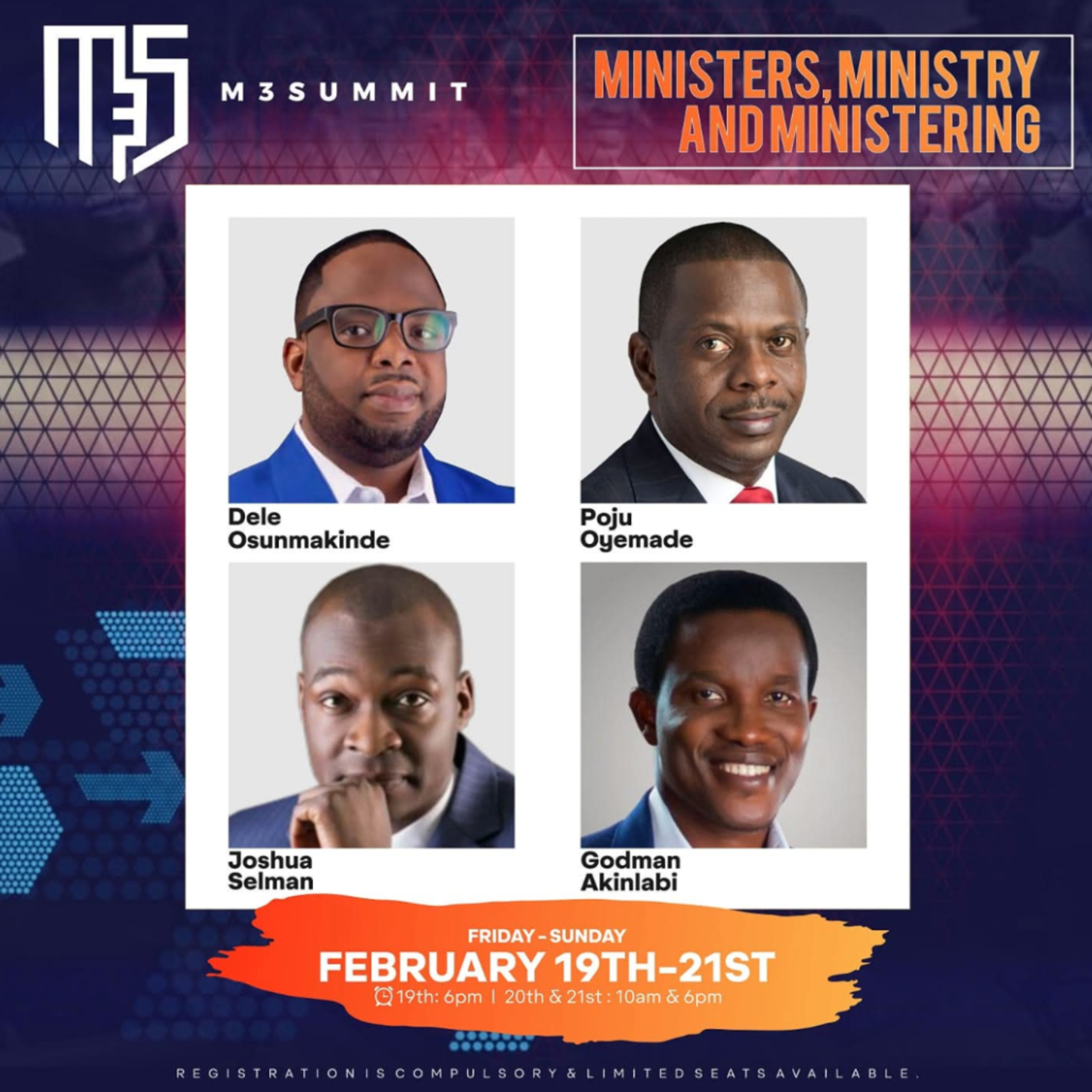 MINISTER, MINISTRY AND MINISTERING (M3 SUMMIT CONFERENCE) WITH APOSTLE JOSHUA SELMAN (FEB. 2021)