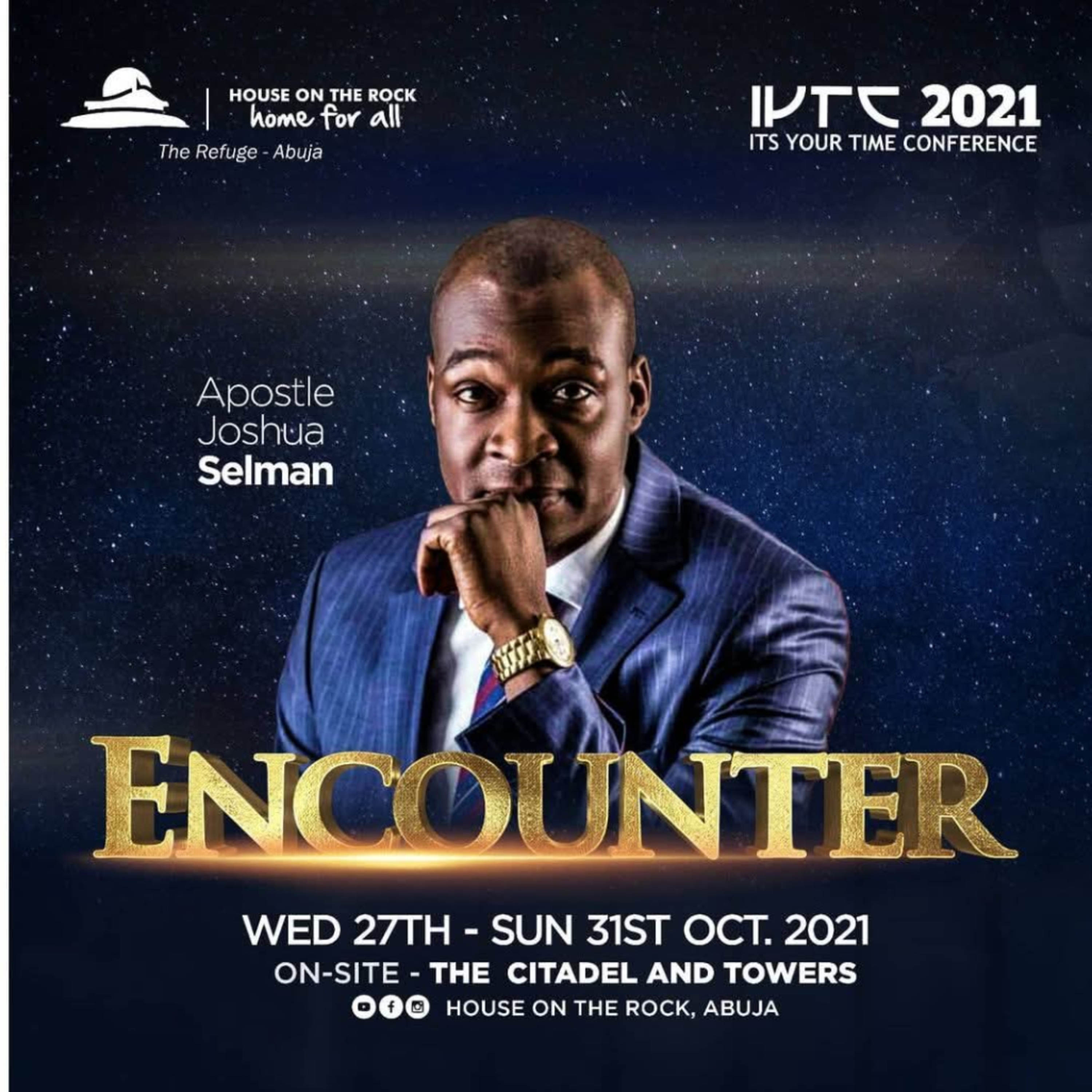 DEALING WITH STORMS (IYTC 2021 - HOTR ABUJA) WITH APOSTLE JOSHUA SELMAN 27.10.2021
