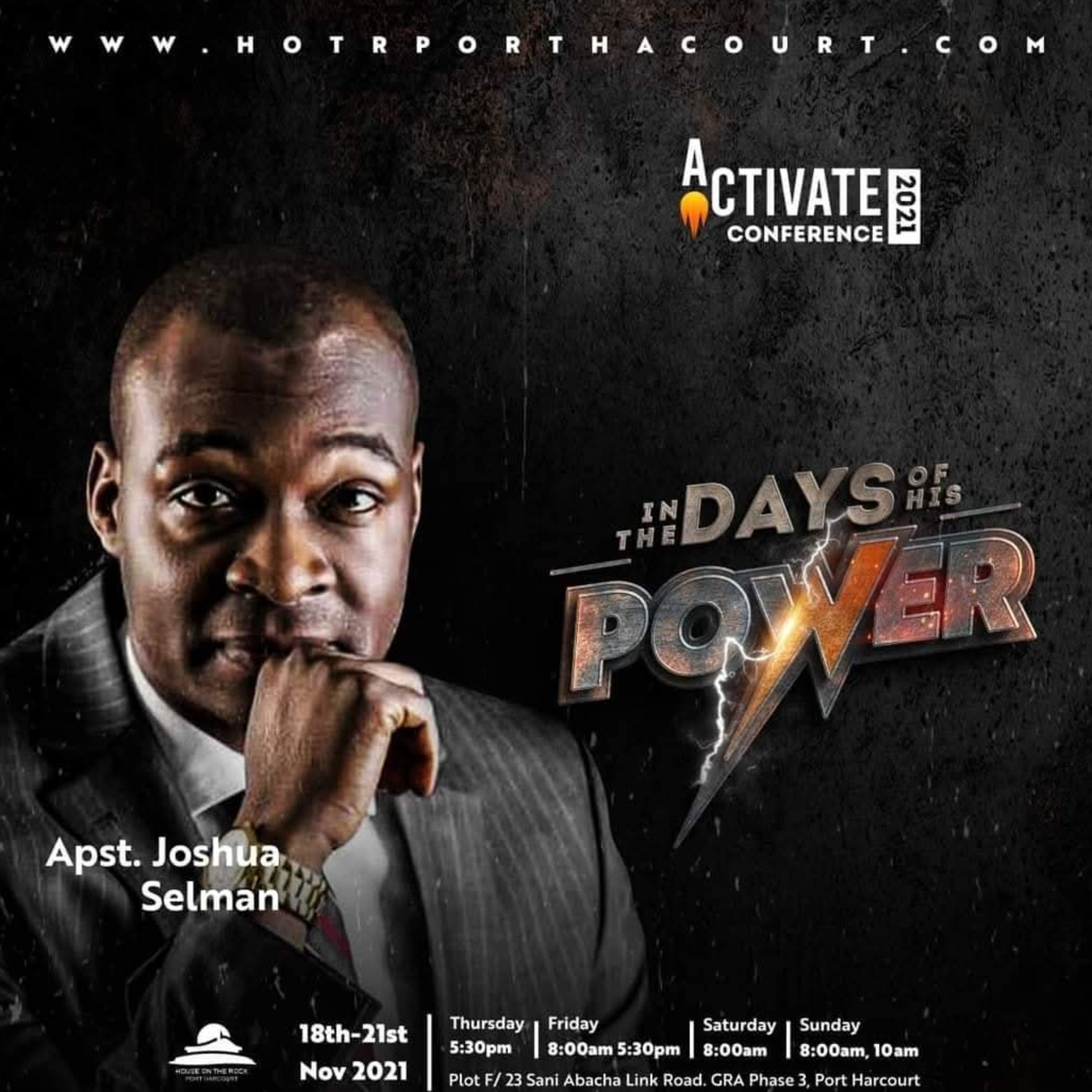 THE LAWS OF SPIRITUAL POWER PART 2 (ACTIVATE CONFERENCE 2021) WITH APOSTLE JOSHUA SELMAN 20.11.2021