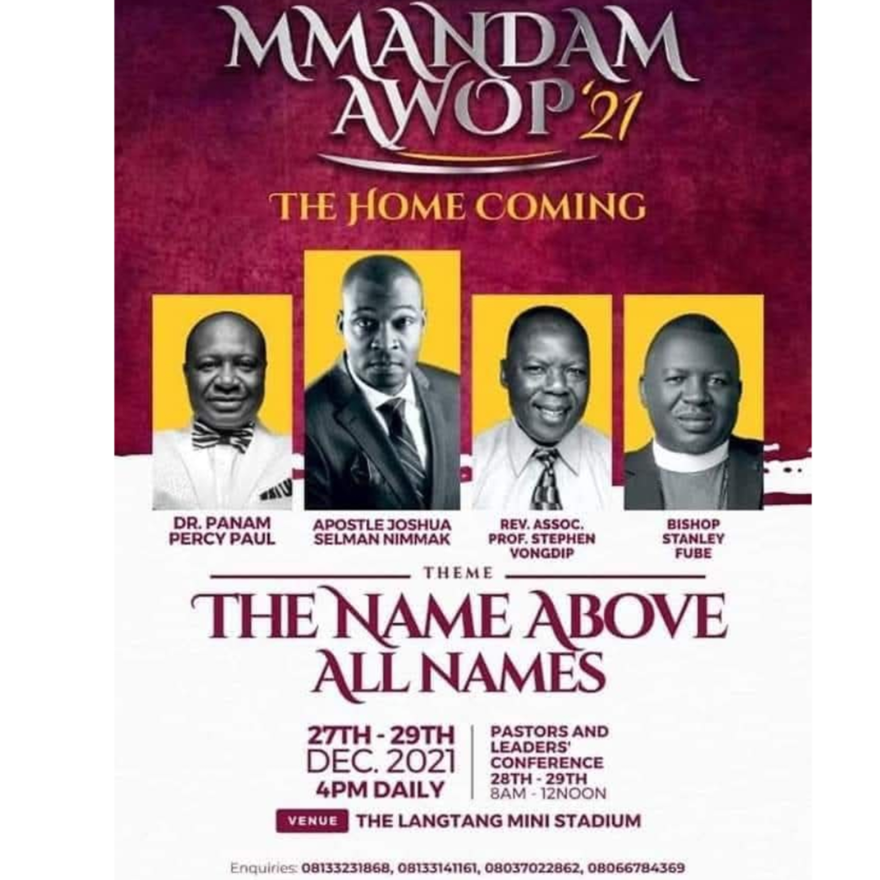 THE NAME ABOVE ALL NAMES (MMANDAM AWOP 2021) with APOSTLE JOSHUA SELMAN 27.12.2021
