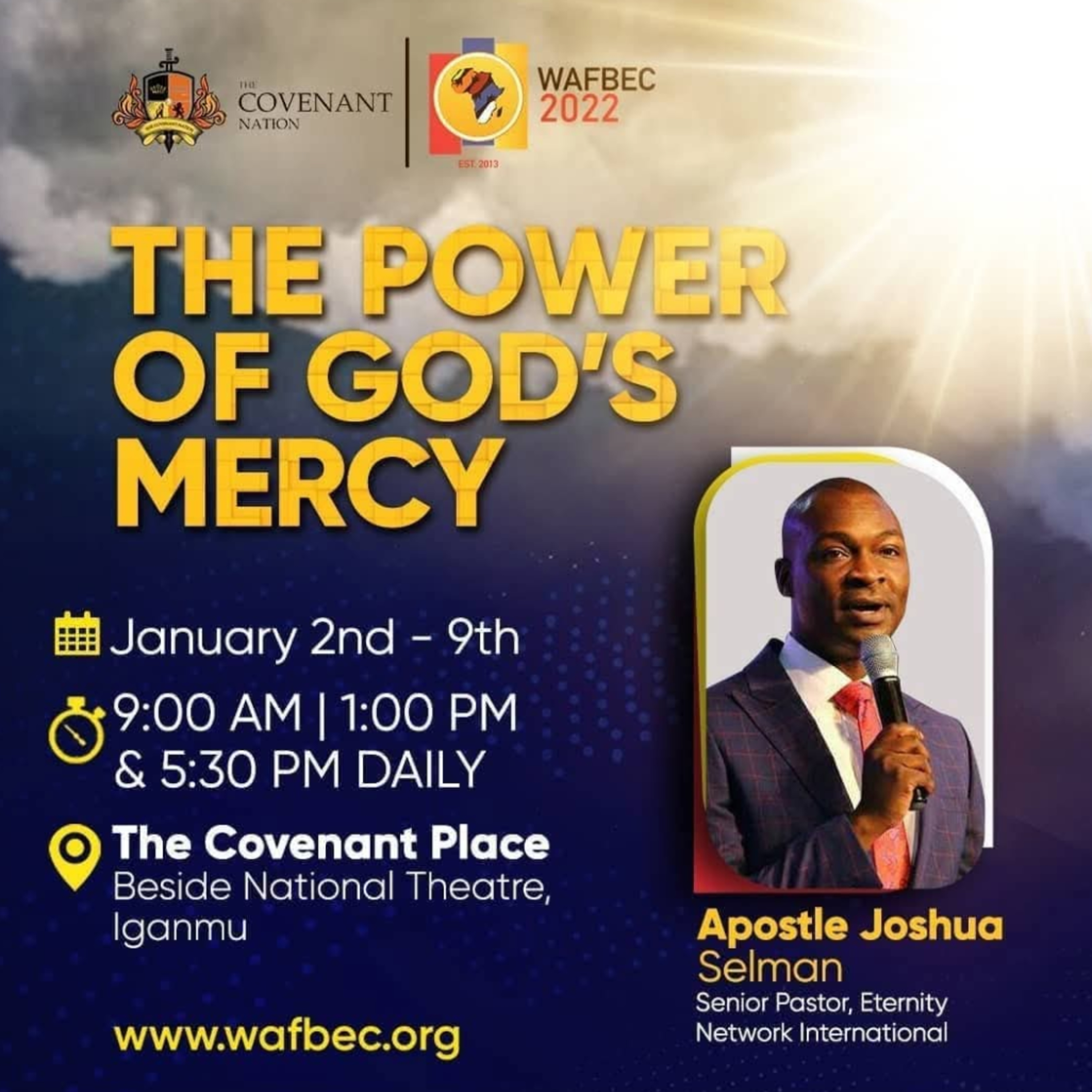 THE ADMINISTRATION OF MERCY (WAFBEC 2022) WITH APOSTLE JOSHUA SELMAN 05.01.2022