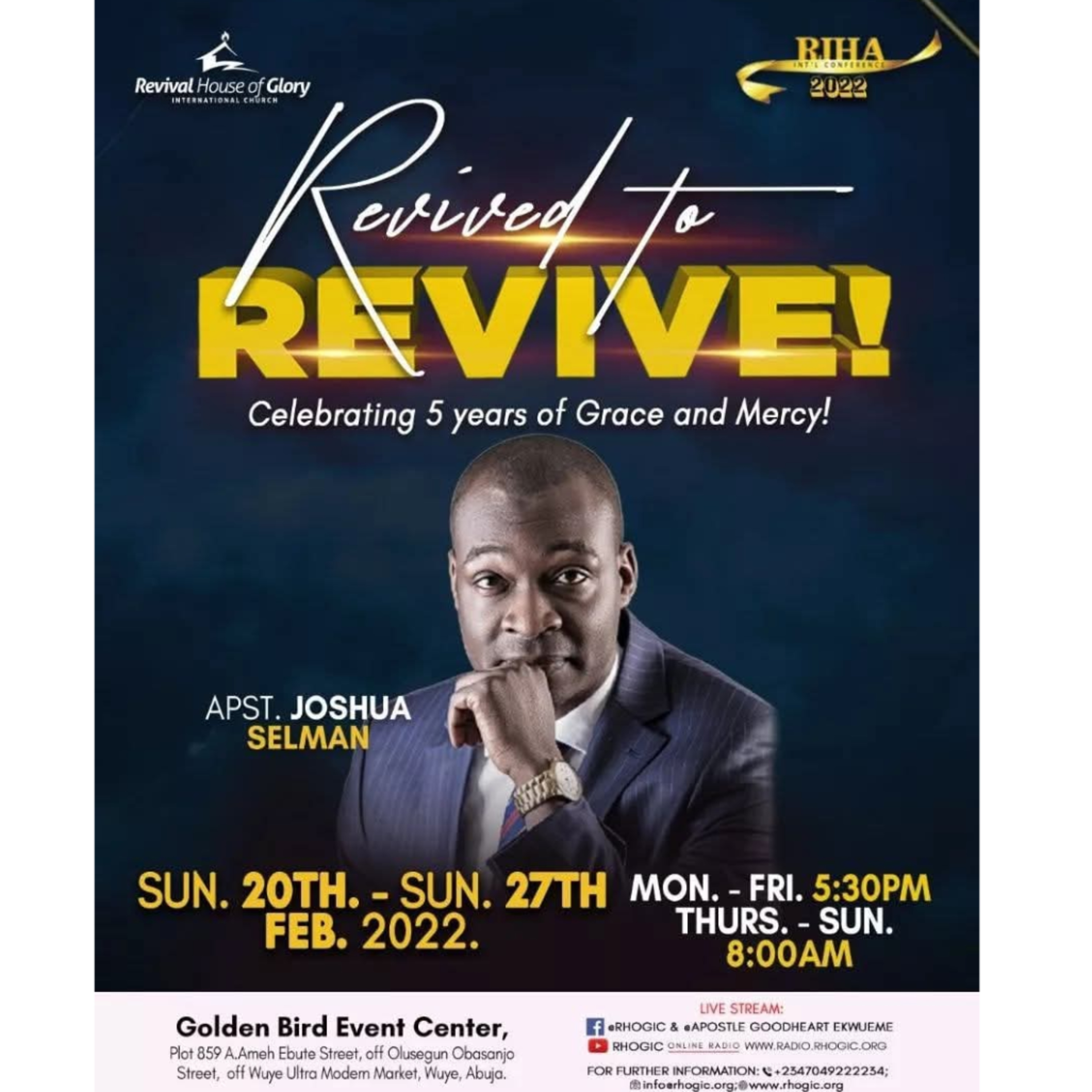 EXPERIENCING PERSONAL REVIVAL (RIHA-IC 2022, ABUJA) WITH APOSTLE JOSHUA SELMAN 24.02.2022