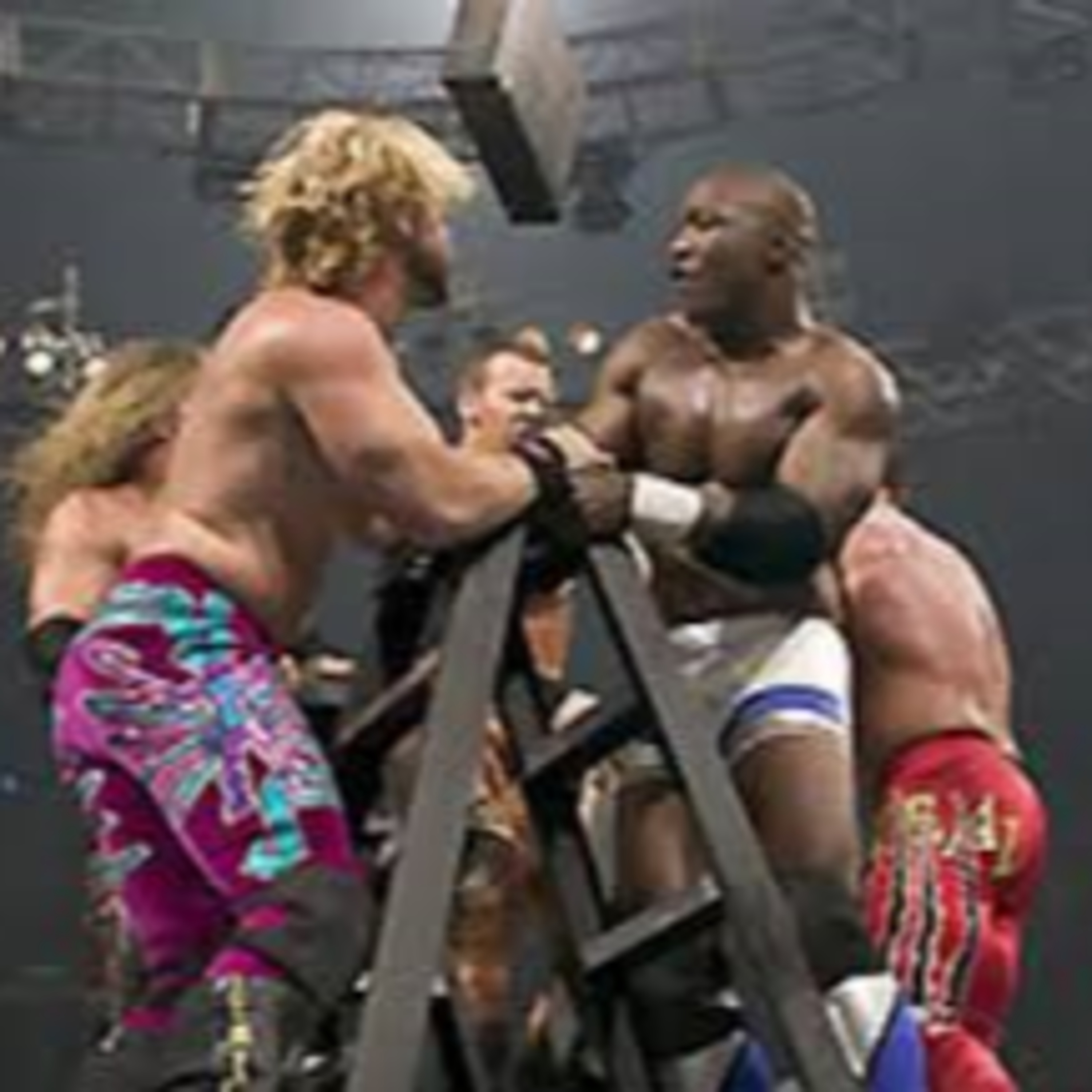 S4E1: Money In The Bank 2005 - Edge vs. Chris Jericho vs. Kane vs. Christian vs. Chris Benoit vs. Shelton Benjamin (Wrestlemania 21) episode artwork