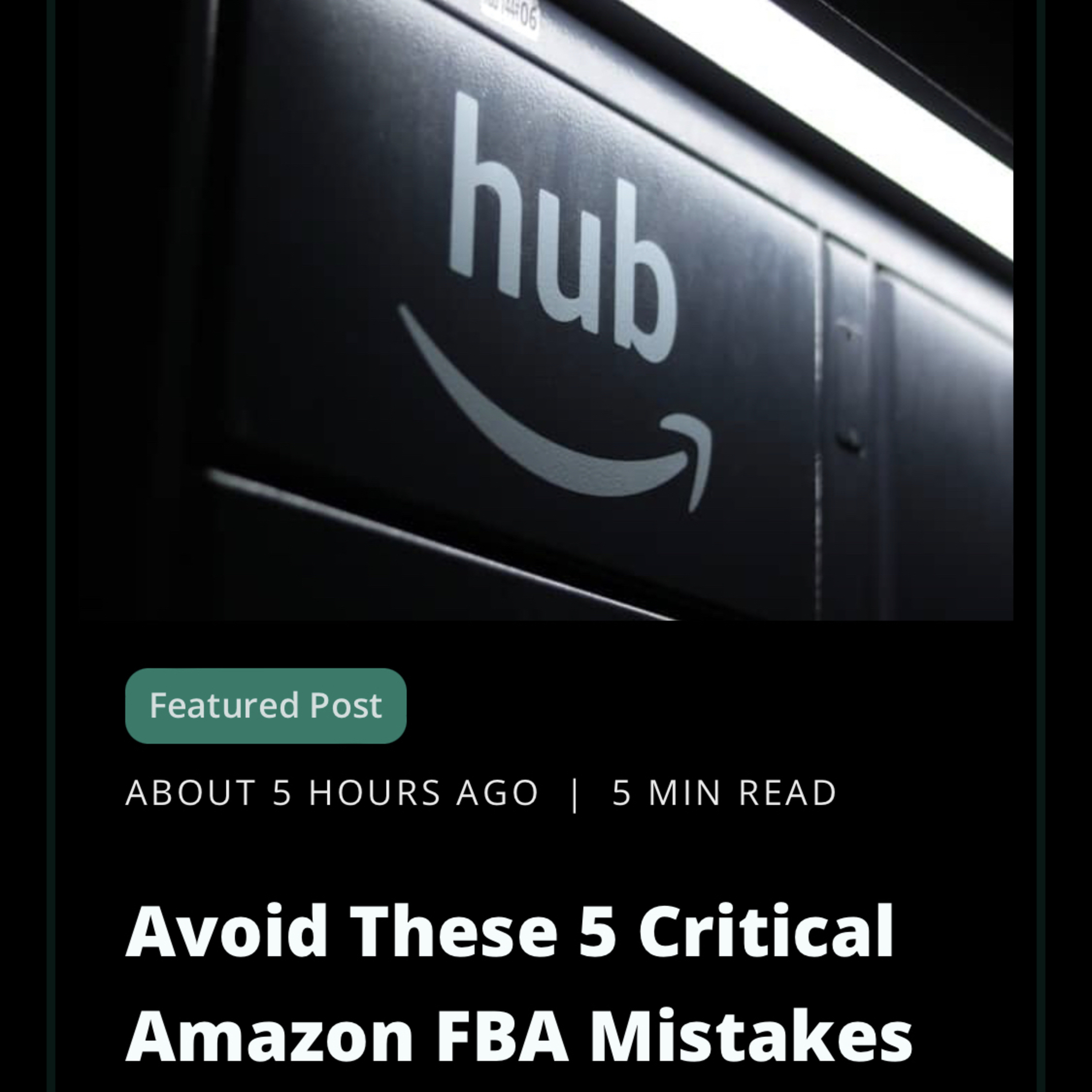 Avoid These 5 Critical Amazon FBA Mistakes episode artwork