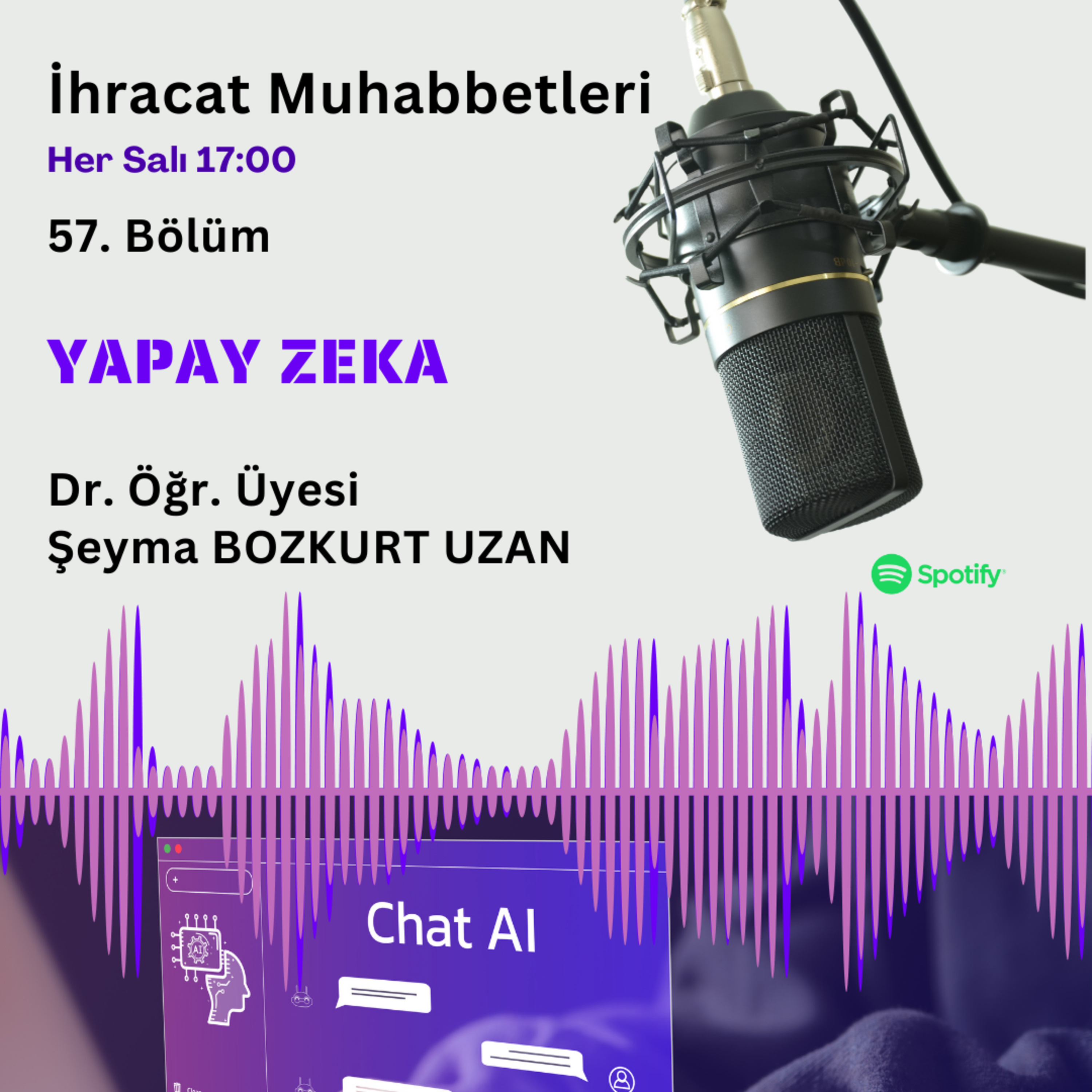 #57 Yapay Zeka - Konuk: Dr. Öğr. Üyesi Şeyma BOZKURT UZAN episode artwork
