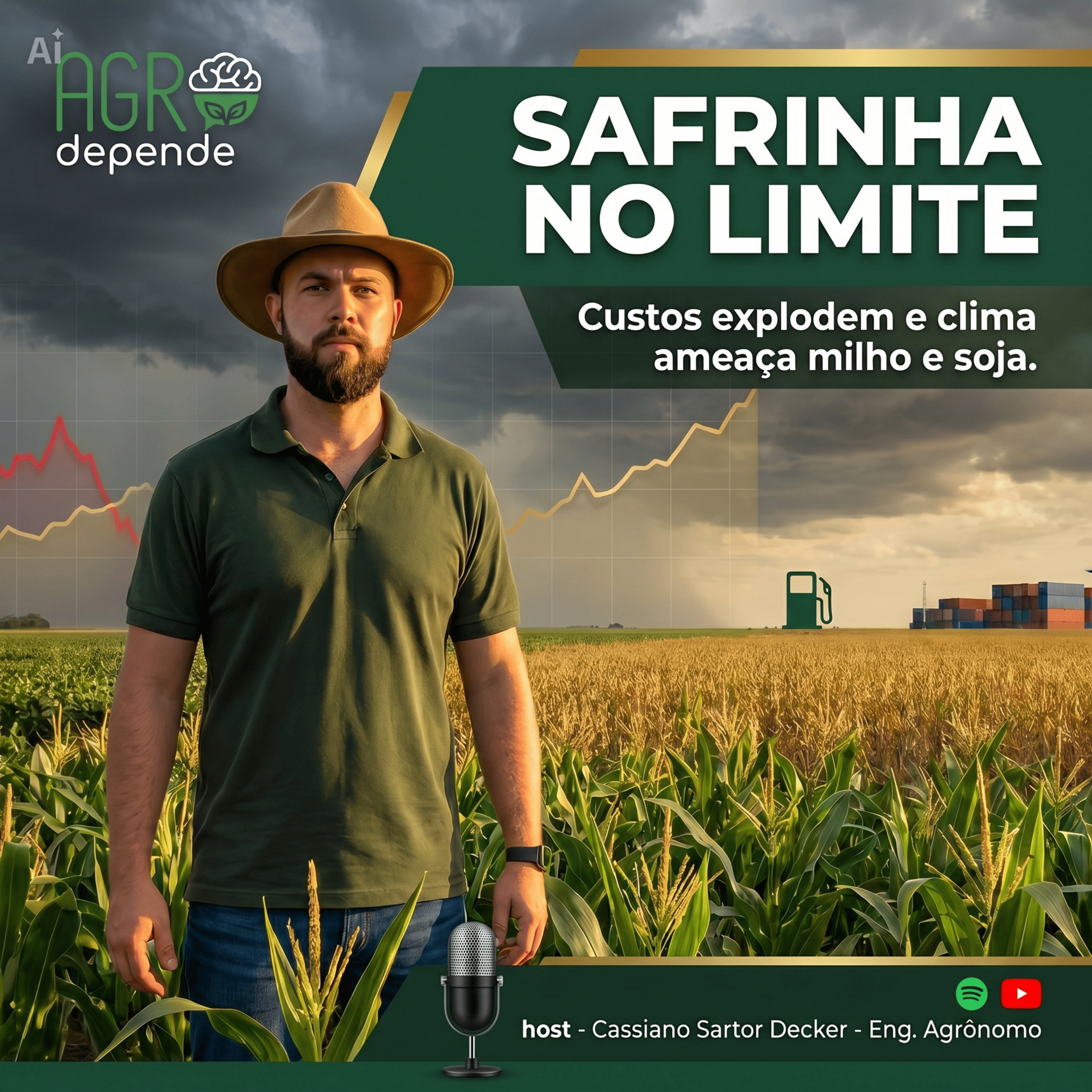Custo disparando, chuva sumindo e 70% da safrinha em fase crítica: o que fazer agora? (Prosa da semana #11)