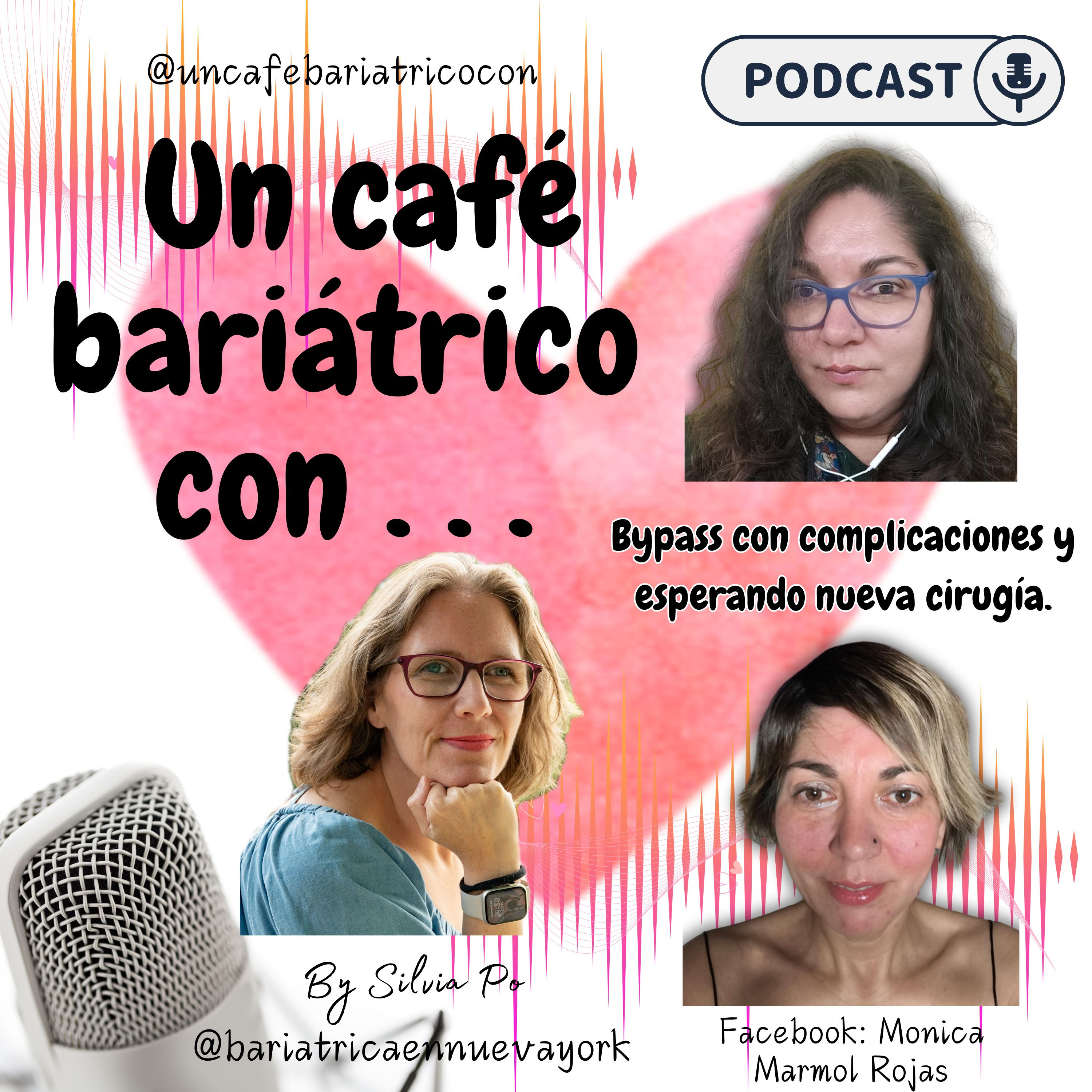 2x15 Podcast Un café bariátrico con Mónica, bypass enero 2024 muchas complicaciones y a día de hoy esperando una nueva cirugía. episode artwork