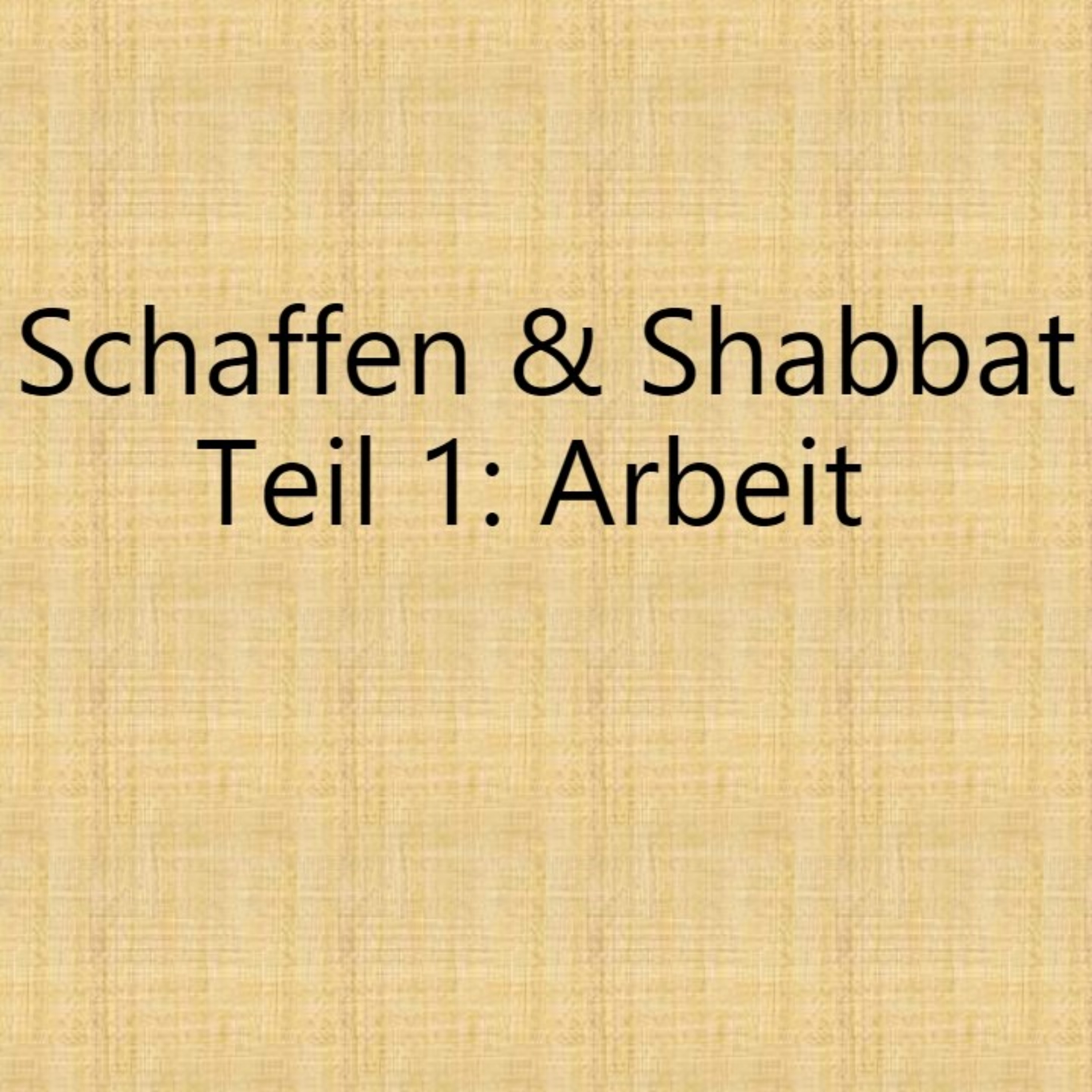 Schaffen & Shabbat - Teil 1: Arbeit - Predigt von Johannes vom 15.02.2026 episode artwork