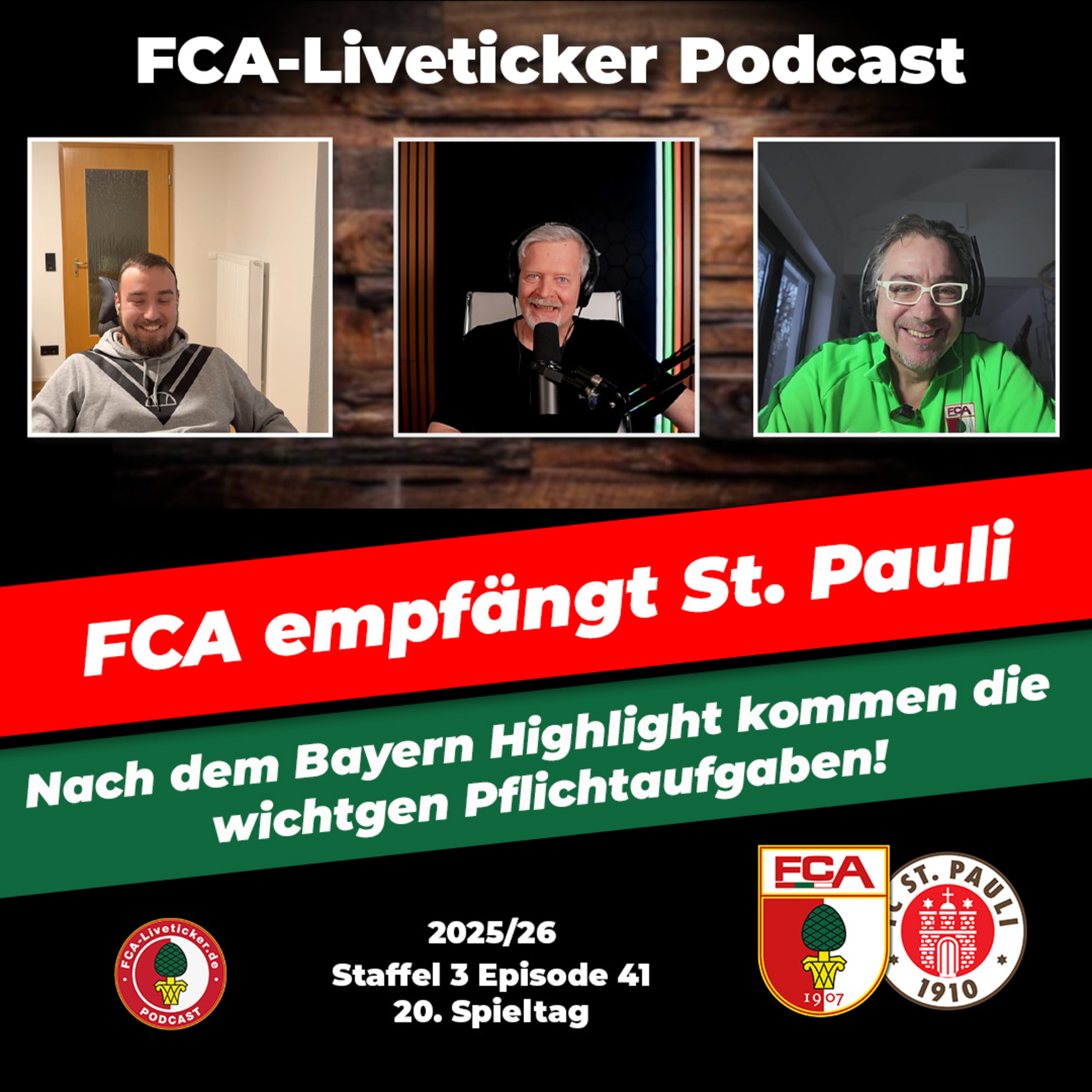 Jetzt gilt’s! St. Pauli, Mainz, Heidenheim ⚽️ FCA vor (vielleicht) entscheidender Saisonphase episode artwork