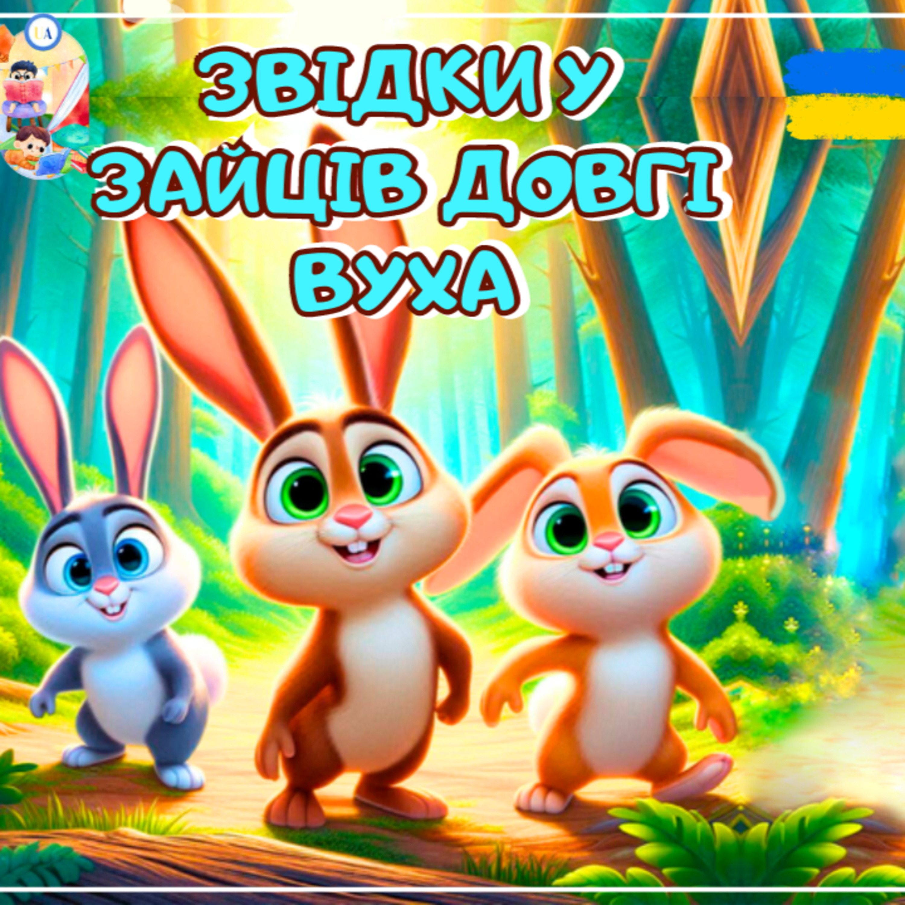 🎧АУДІОКАЗКА - Звідки у зайців довгі вуха | Казки українською | Ukrainian fairytales for kids abroad episode artwork