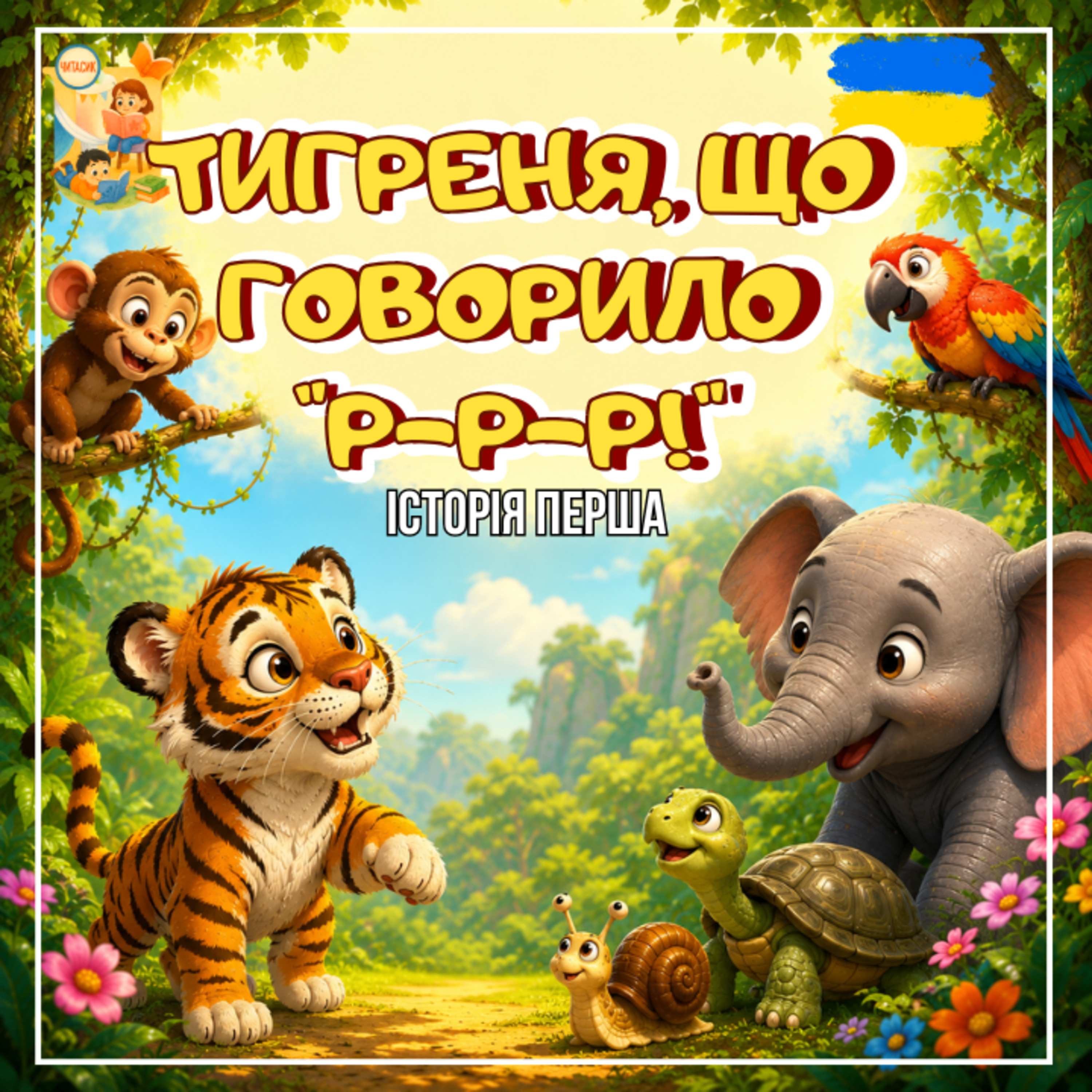 📖🎧АУДІОКАЗКА - Тигреня, що говорило Р-р-р | Казка на ніч | Ukrainian fairytales for kids abroad