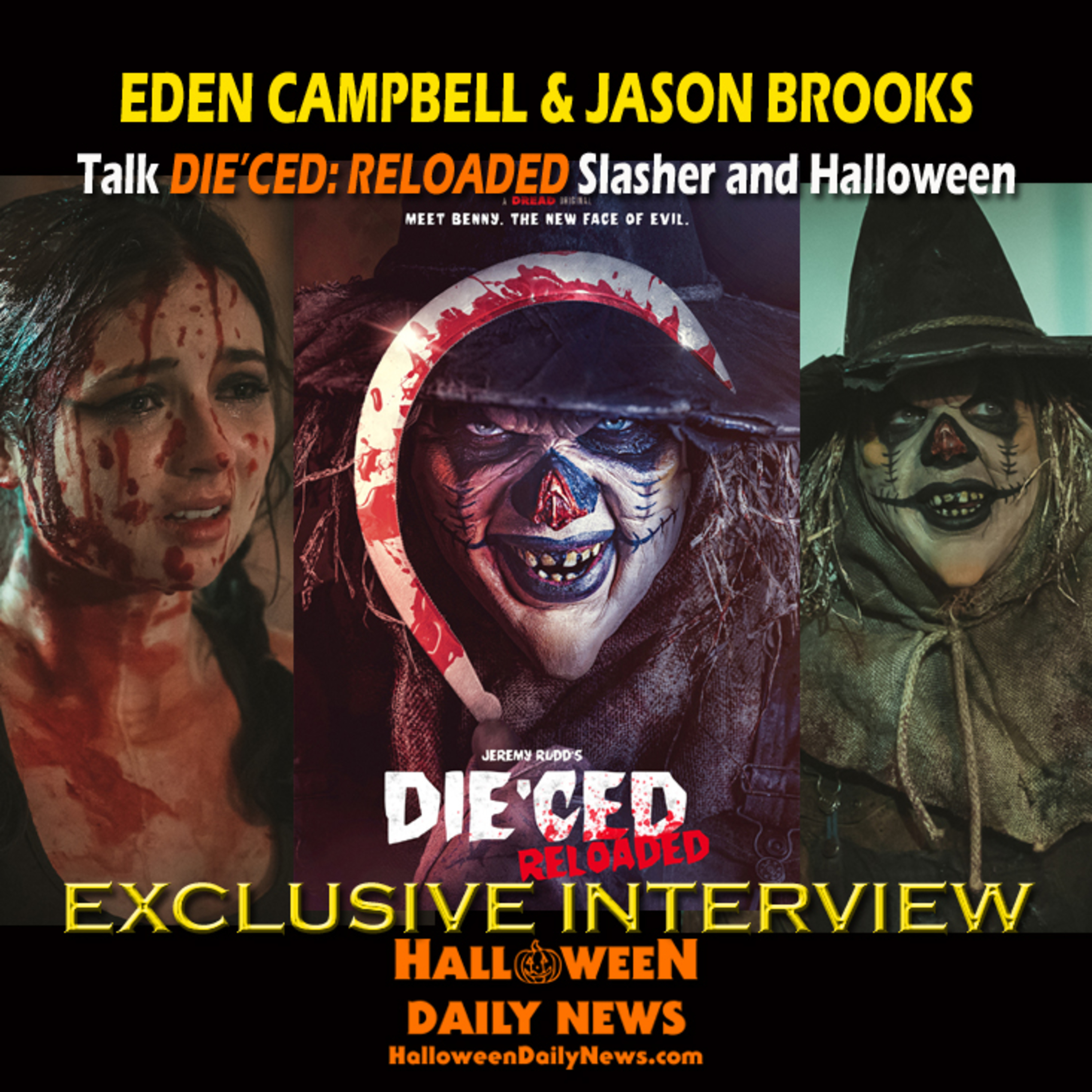 Eden Campbell and Jason Brooks Talk DIE'CED: RELOADED Halloween Slasher Movie episode artwork