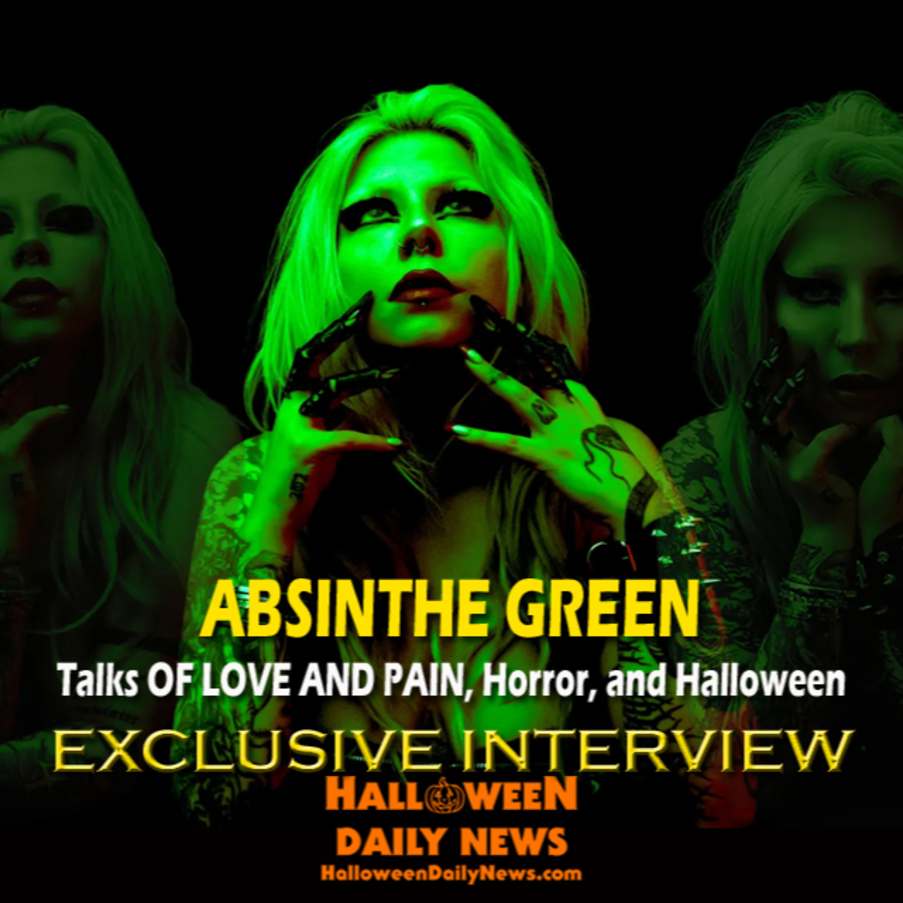 Absinthe Green Talks OF LOVE AND PAIN Album, Horror, and Halloween episode artwork