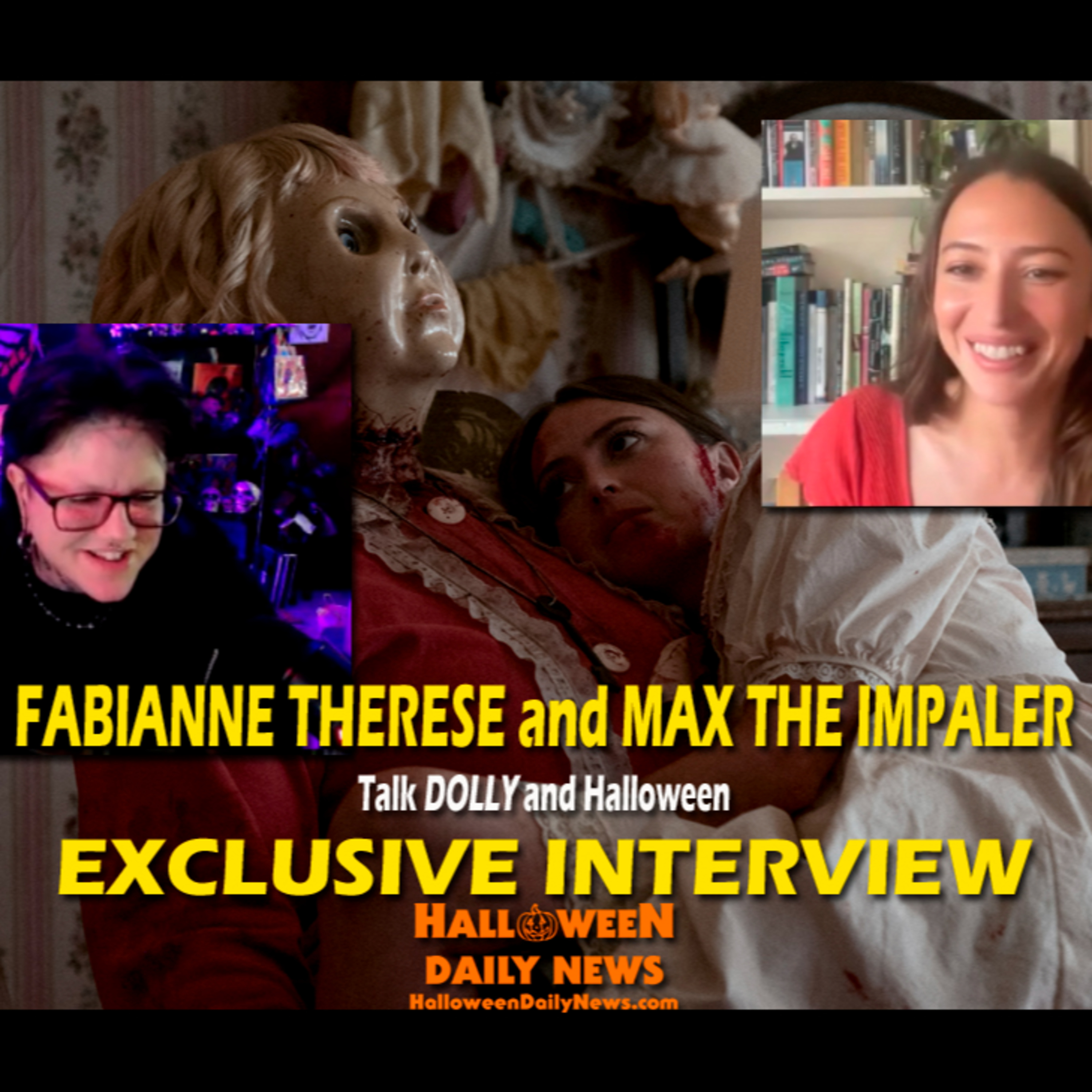Fabianne Therese and Max The Impaler Talk Slasher 'Dolly', and Halloween episode artwork