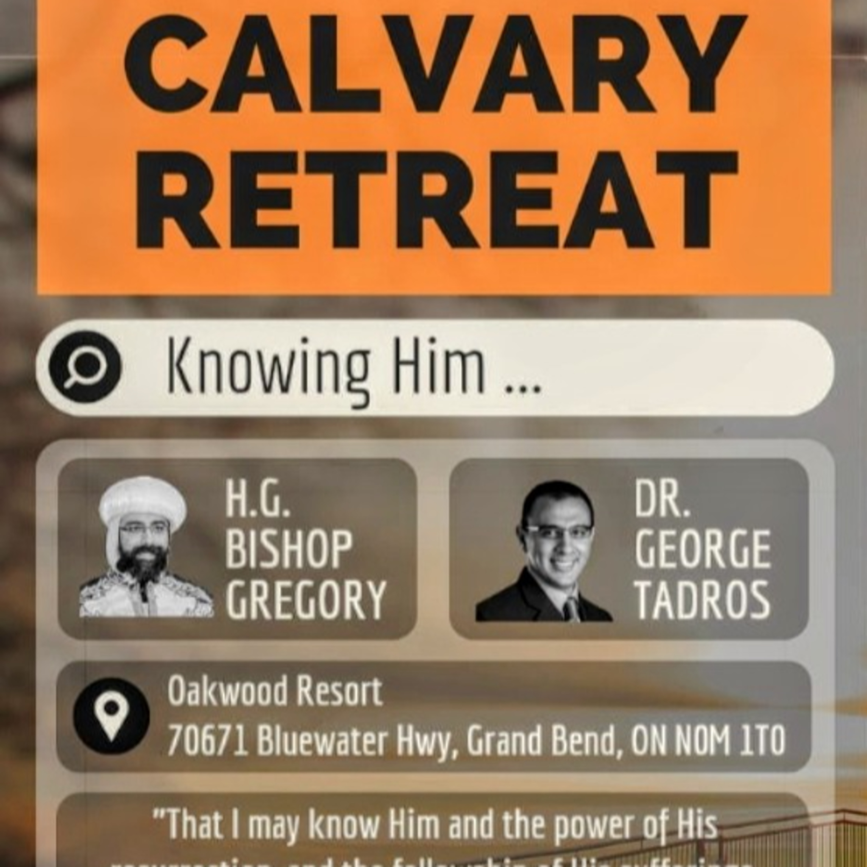 Calvary Retreat 2023 - Dr. George Tadros - Know the Fellowship of His suffering episode artwork