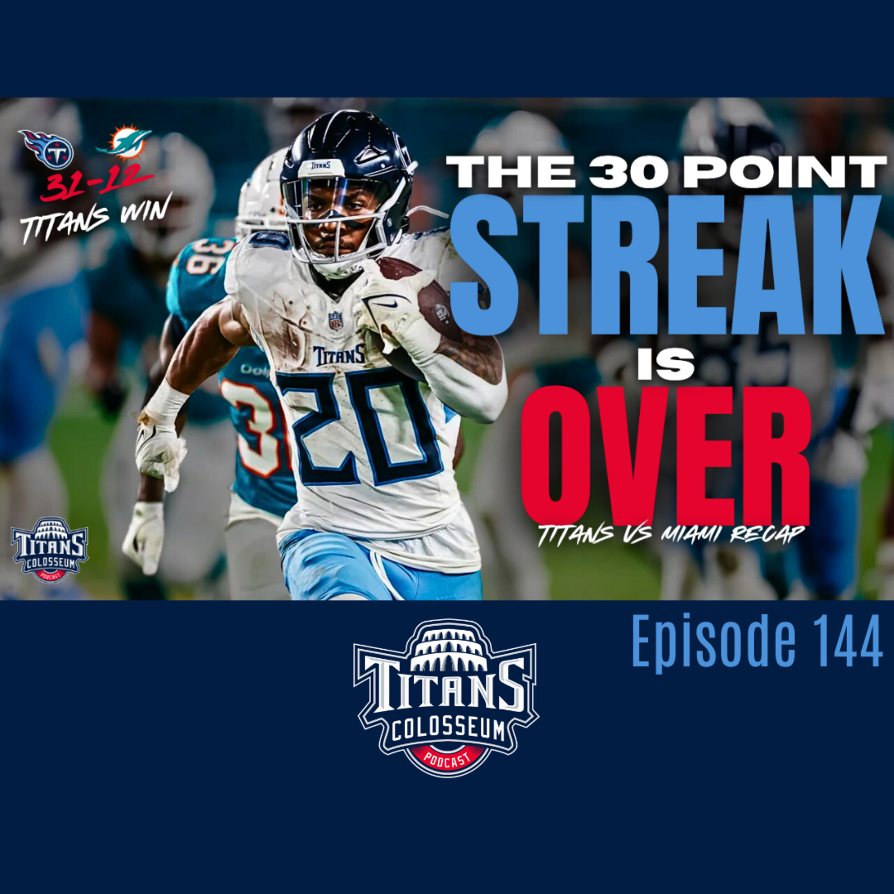 Tennessee Titans Fans React To Win Against Miami, 31 points scored, and Will Levis Injury. episode artwork