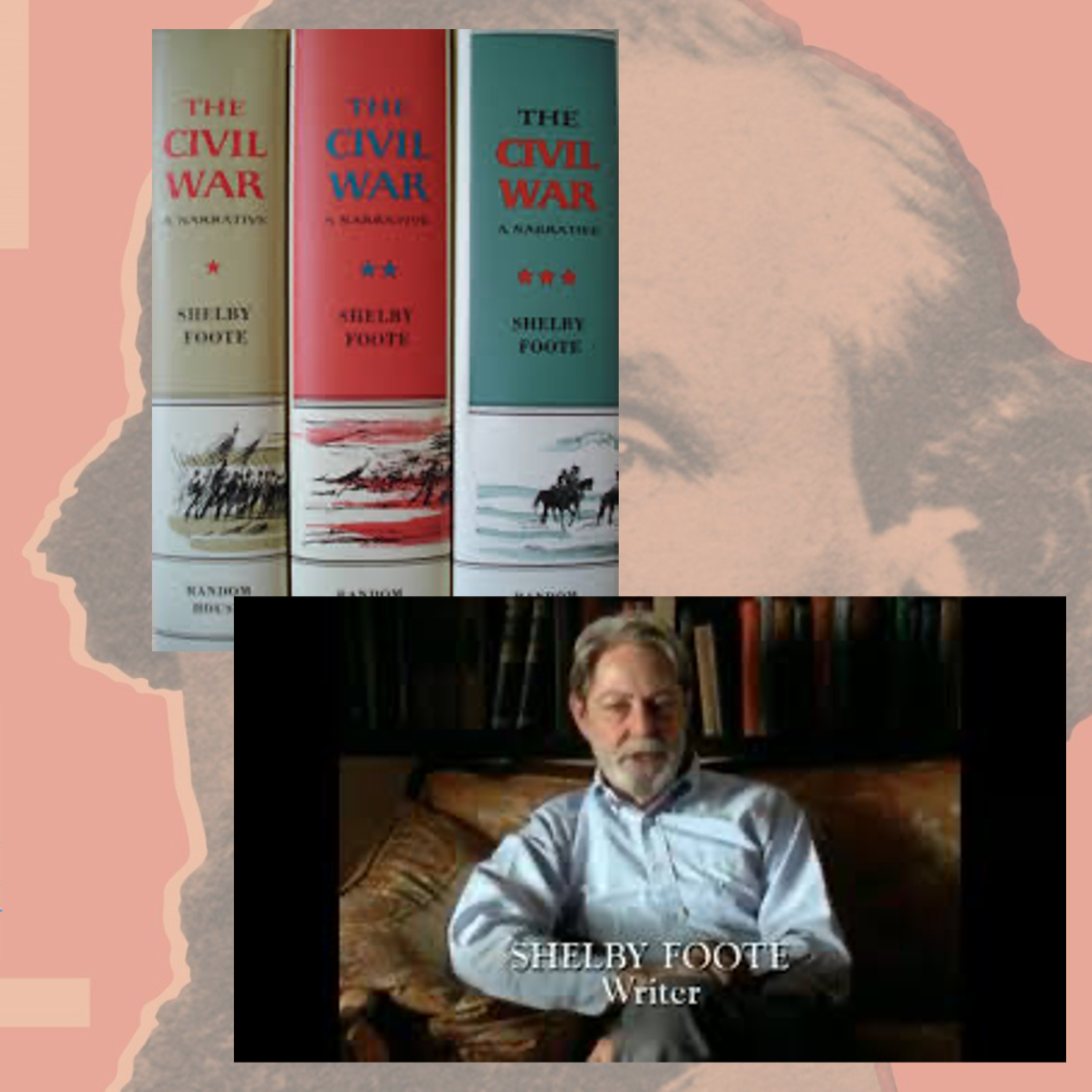 Shelby Foote and Ken Burns with Court Carney episode artwork