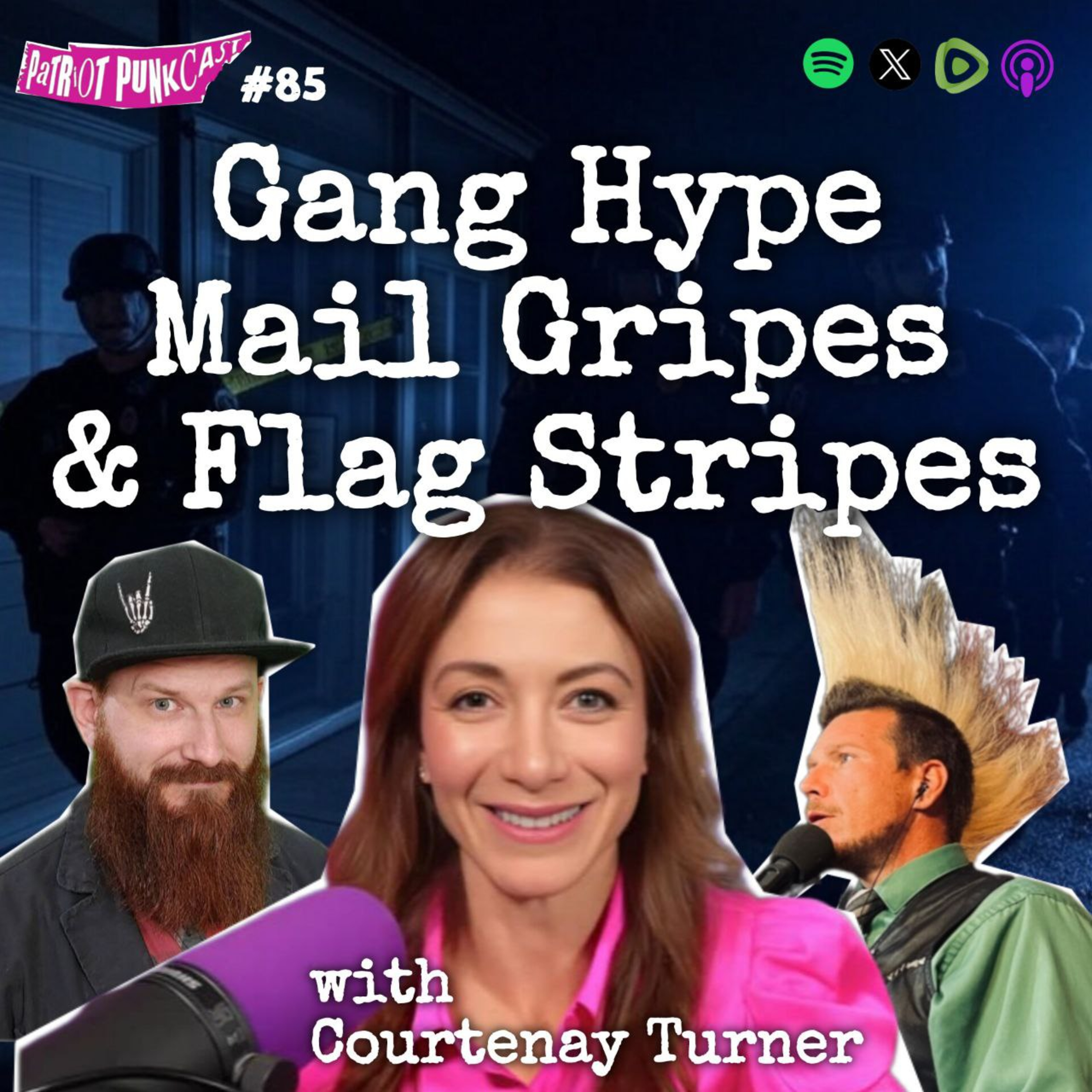 Patriot Punkcast #85 - Gang Hype, Mail Gripes & Flag Stripes w/ Courtenay Turner episode artwork