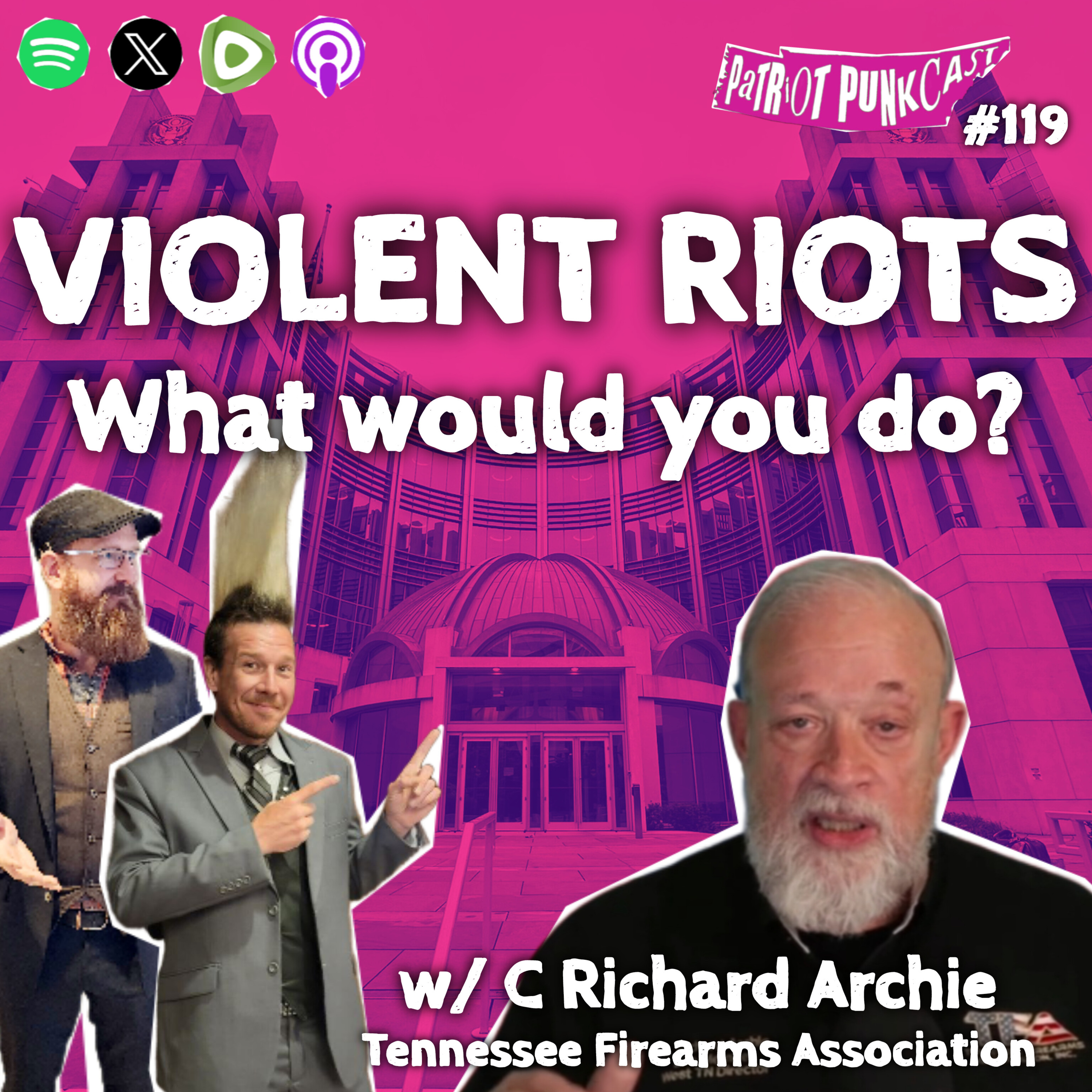 Patriot Punkcast #119 - Violent Riots - What Would You Do? with C Richard Archie episode artwork