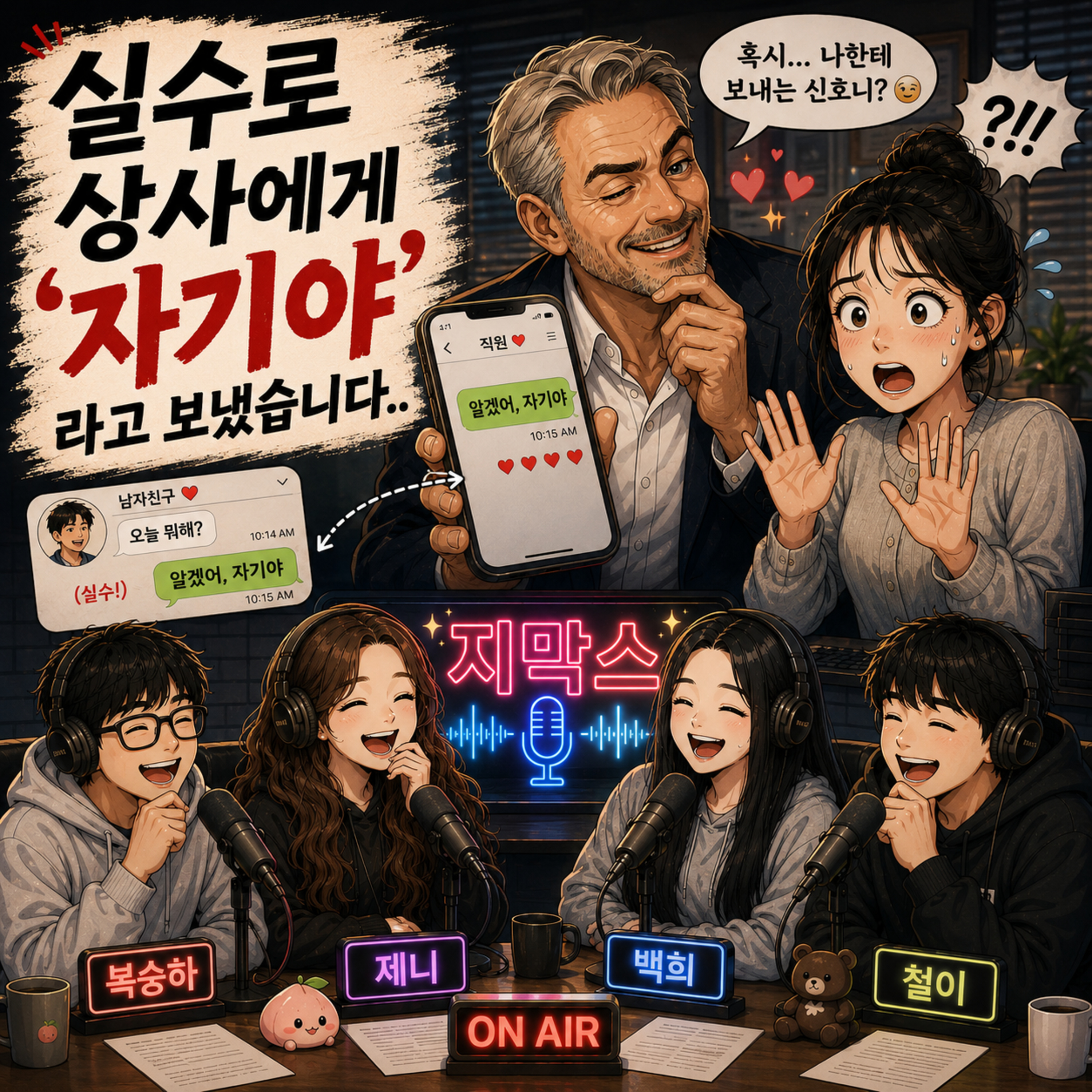 지막스 163회. 실수로 상사에게 "자기야"라고 보냈습니다 episode artwork
