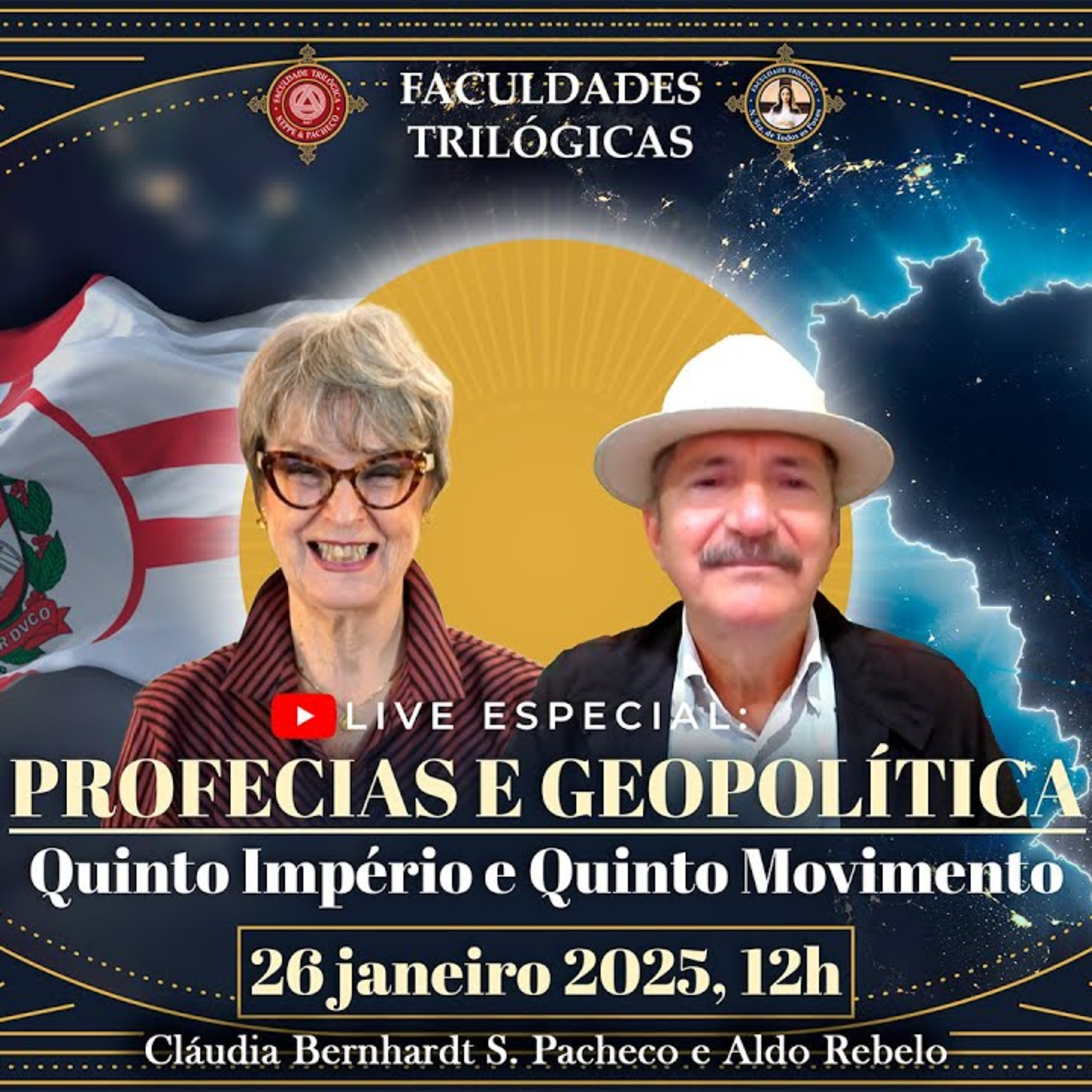 Profecias e GeopolÍtica - Quinto Império e Quinto Movimento (Dra. Cláudia Bernhardt e Aldo Rebelo) episode artwork