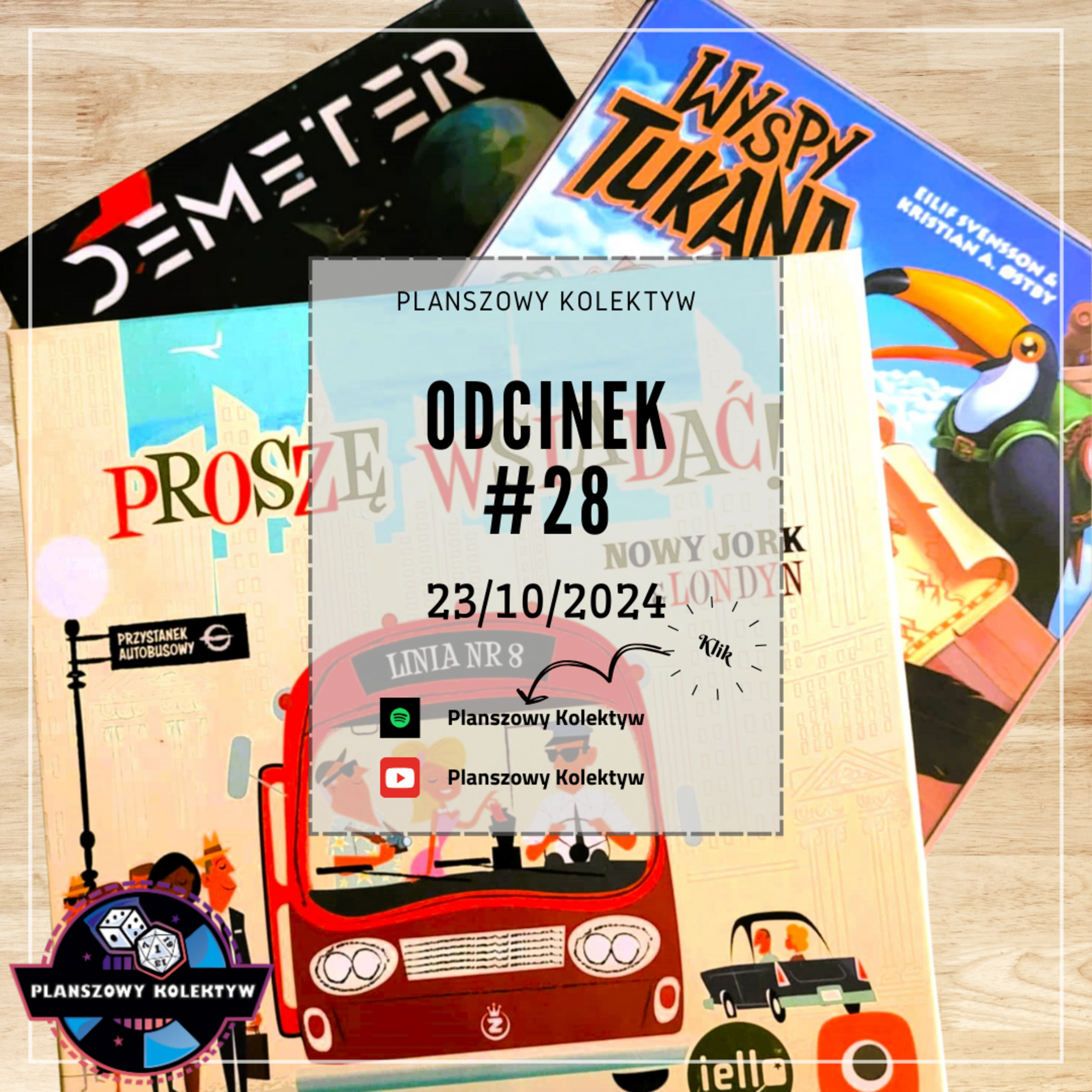 Planszowy Kolektyw #28 - Wykreślanki: Demeter, Wyspy Tukana, Proszę Wsiadać episode artwork