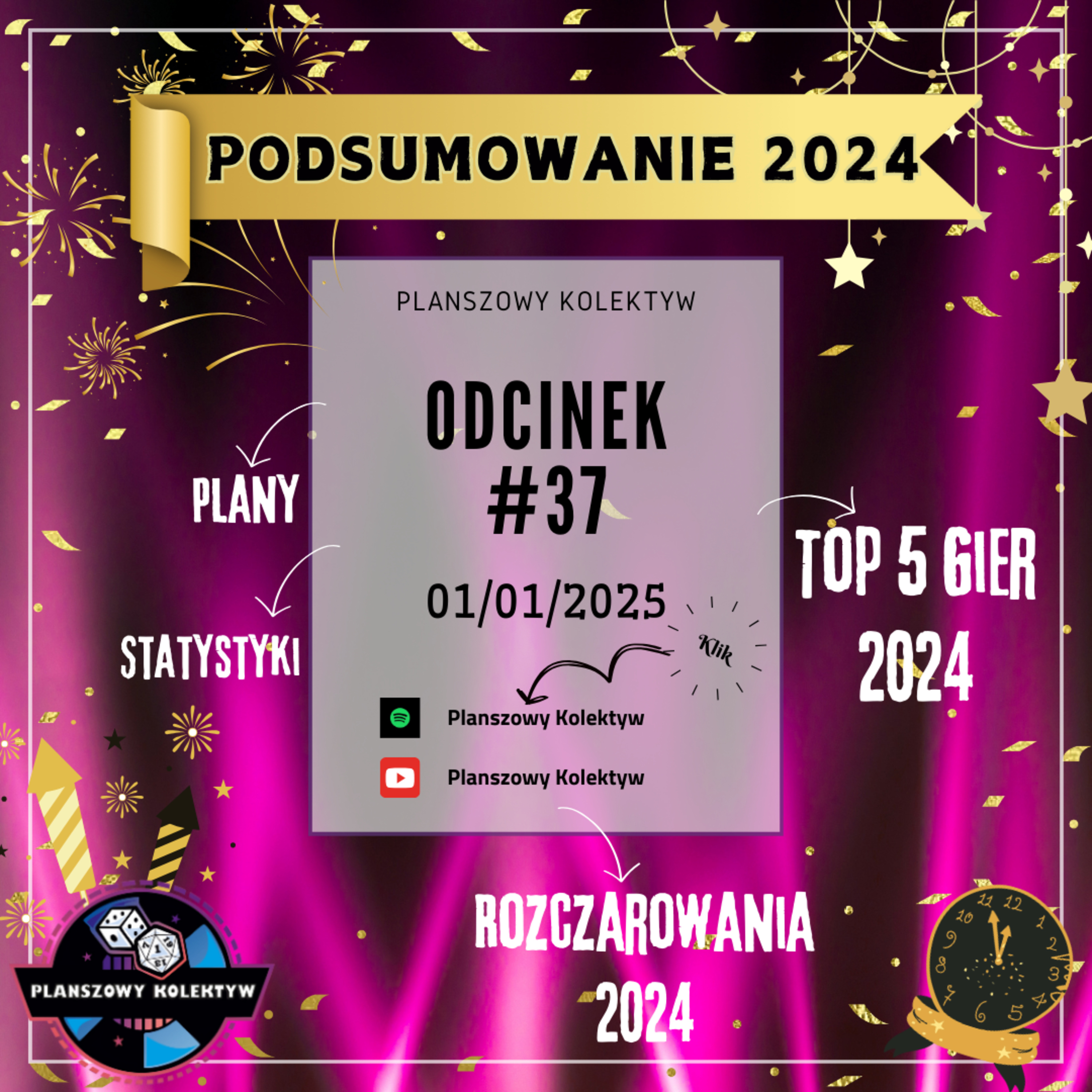 Planszowy kolektyw #37 - Podsumowanie roku 2024 Top 5 i Anty top 5 2024 Planszowego Kolektywu episode artwork