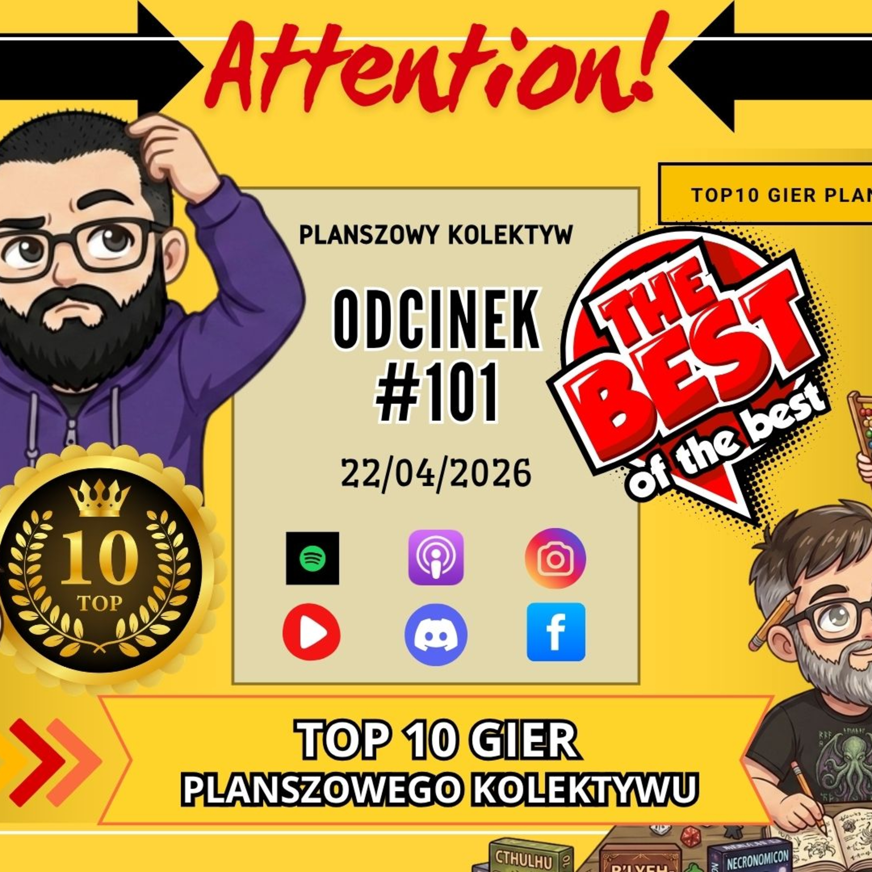 Planszowy Kolektyw #101 - Ultymatywne TOP 10 gier Planszowego Kolektywu (WIOSNA 2026) episode artwork