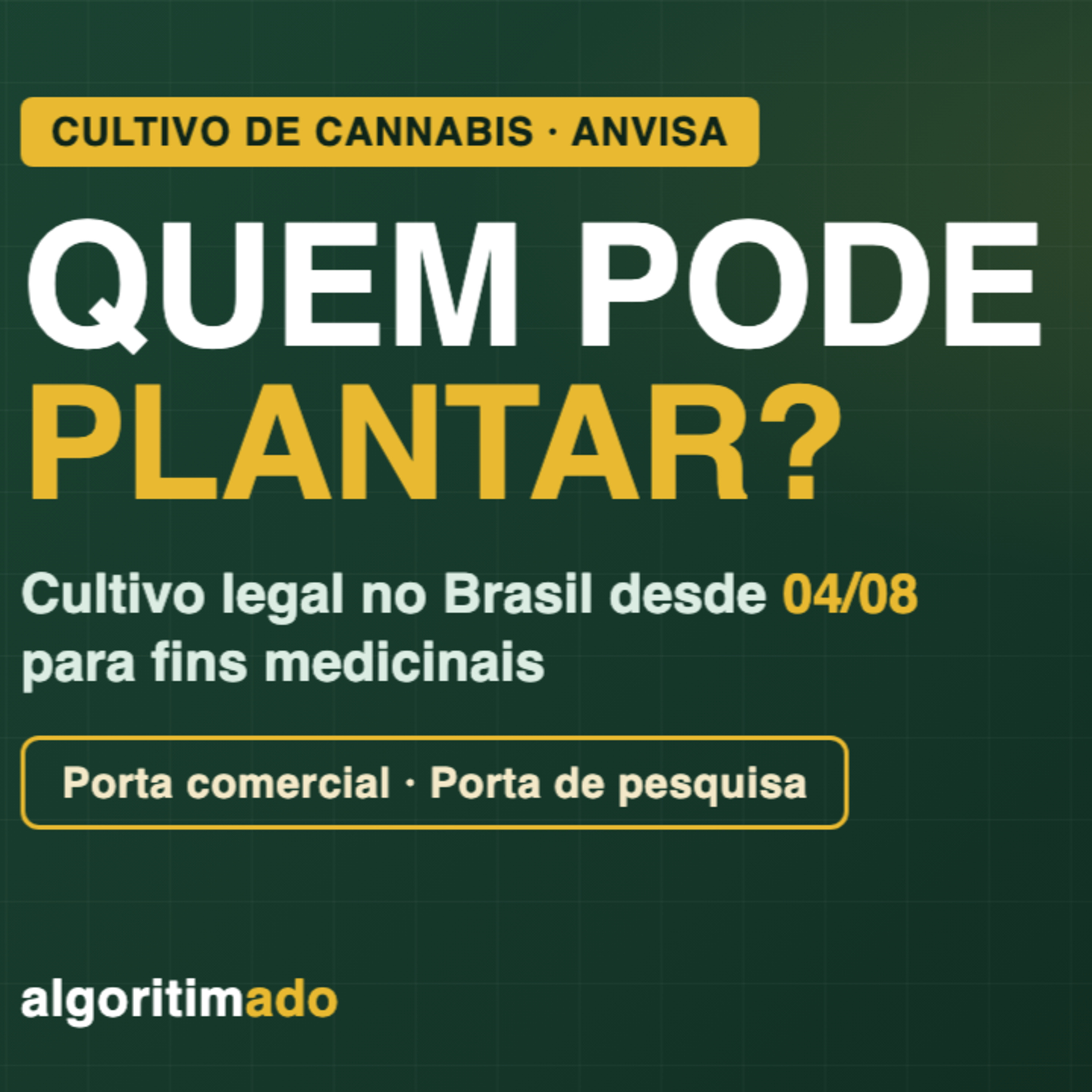 Cultivo de cannabis no Brasil: o que mudou com as RDCs 1.013 e 1.012 (ANVISA, 2026)
