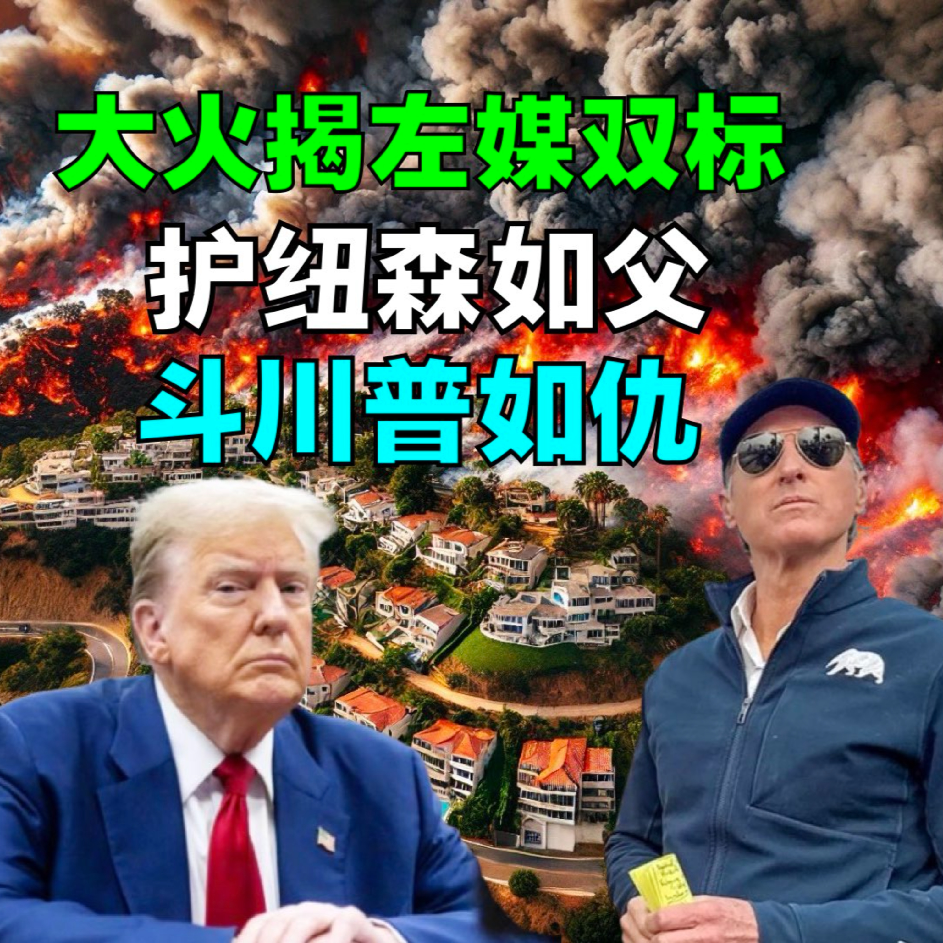 洛杉矶大火揭左媒双标：护纽森如父，斗川普如仇 episode artwork
