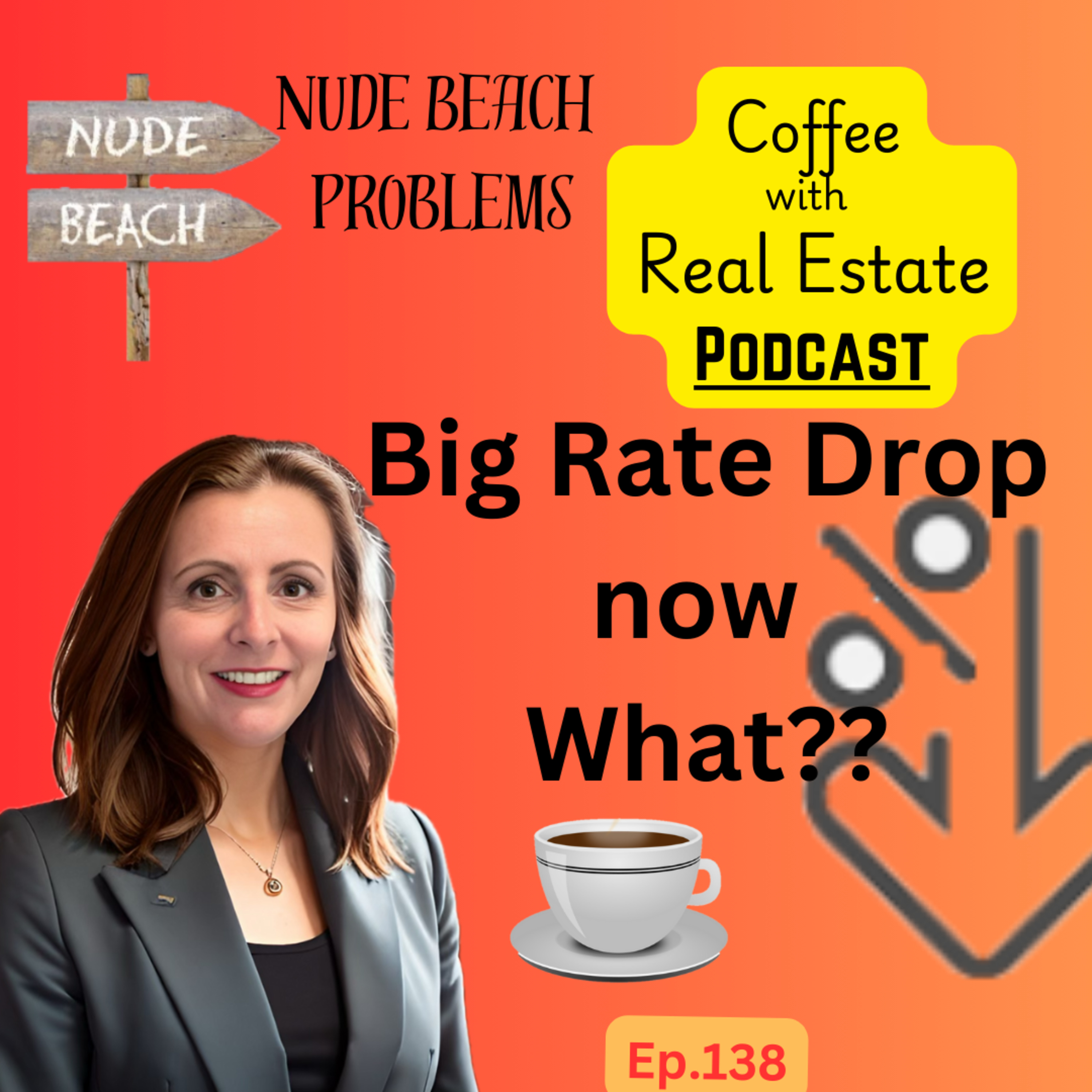 Big Rate Drop effect on market, Nude Beach problems episode artwork