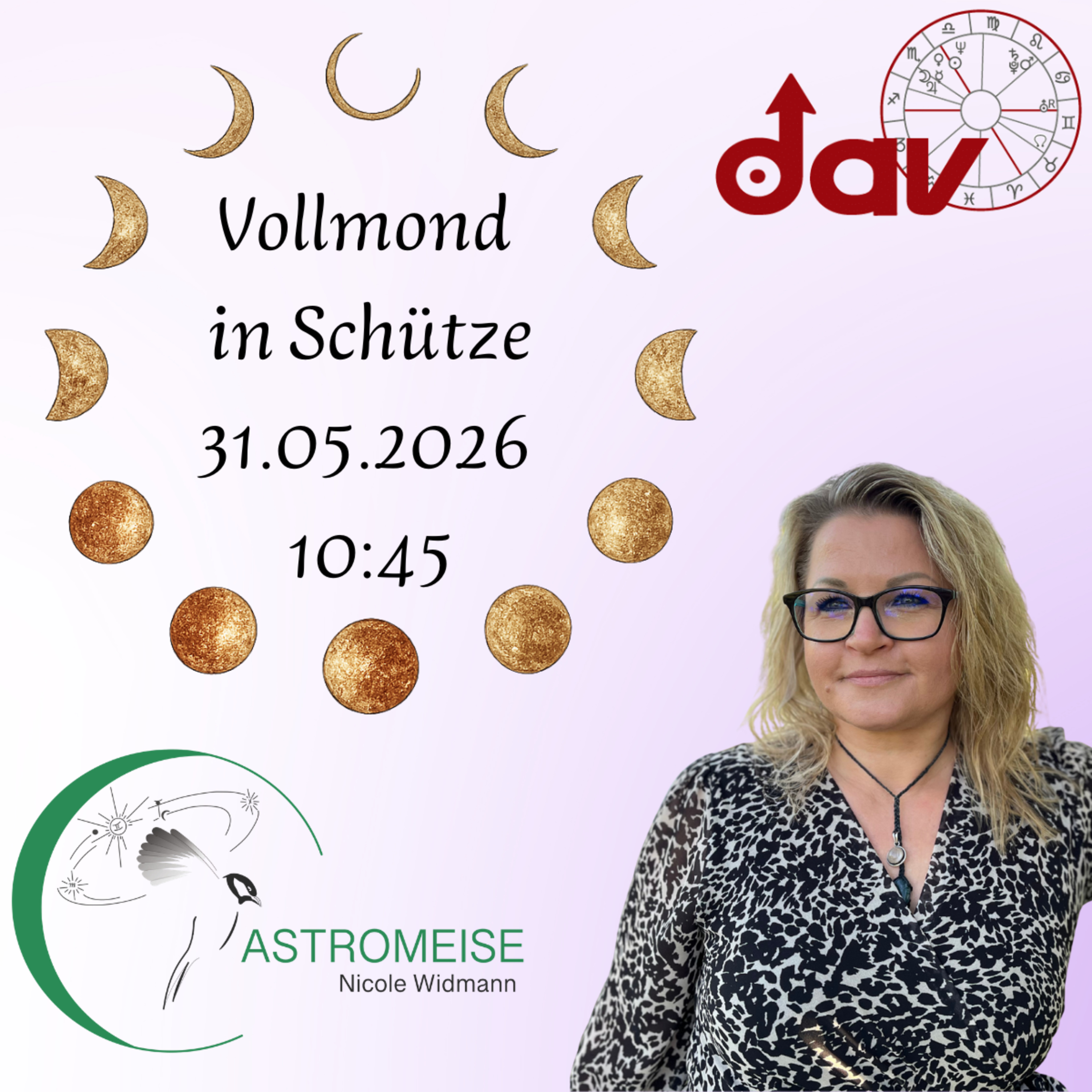 Nicole Widmann deutet für den DAV den Schütze Vollmond am 31.05.2026 episode artwork