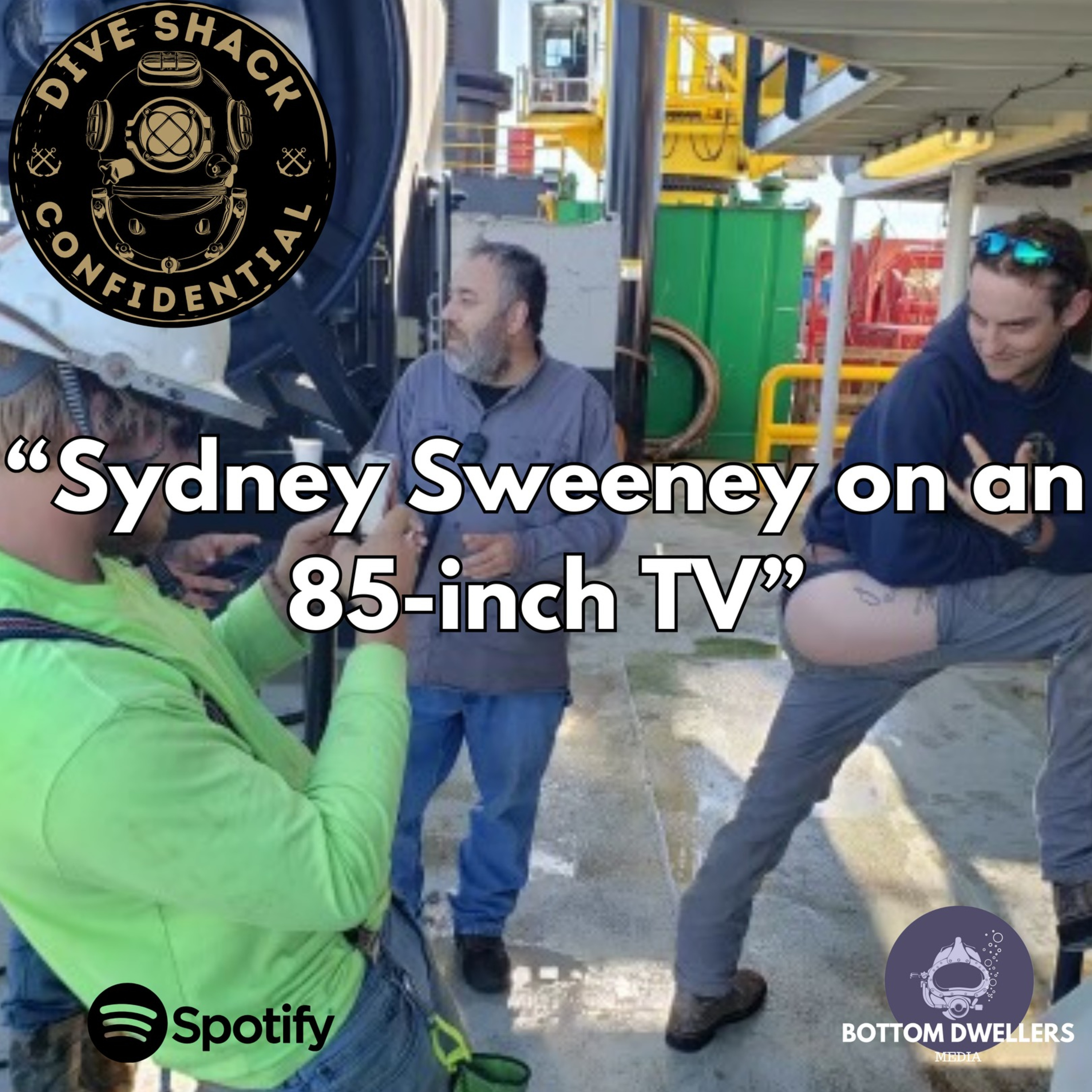Sydney Sweeney on an 85" TV episode artwork