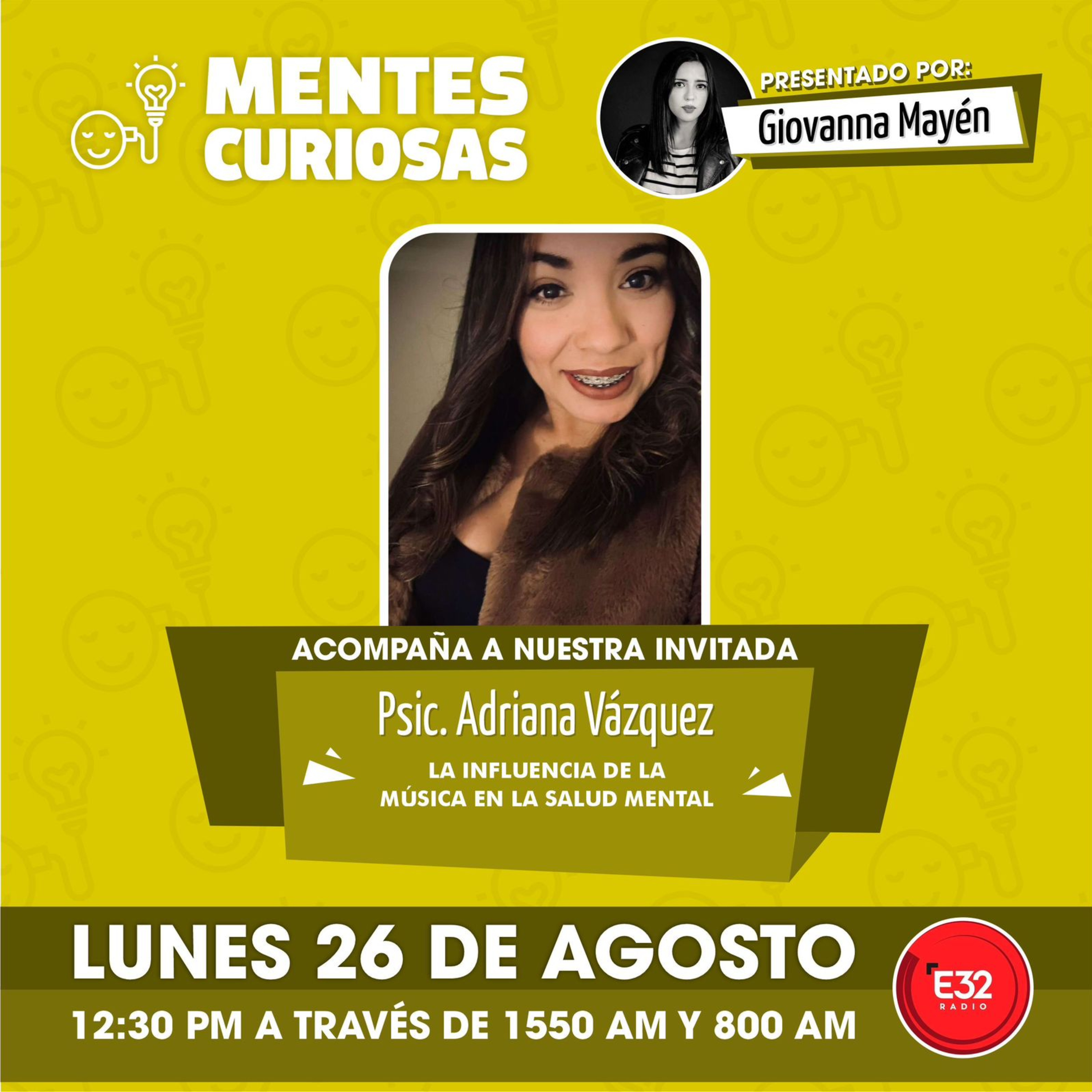 Portada de Mentes Curiosas con Giovanna Mayén