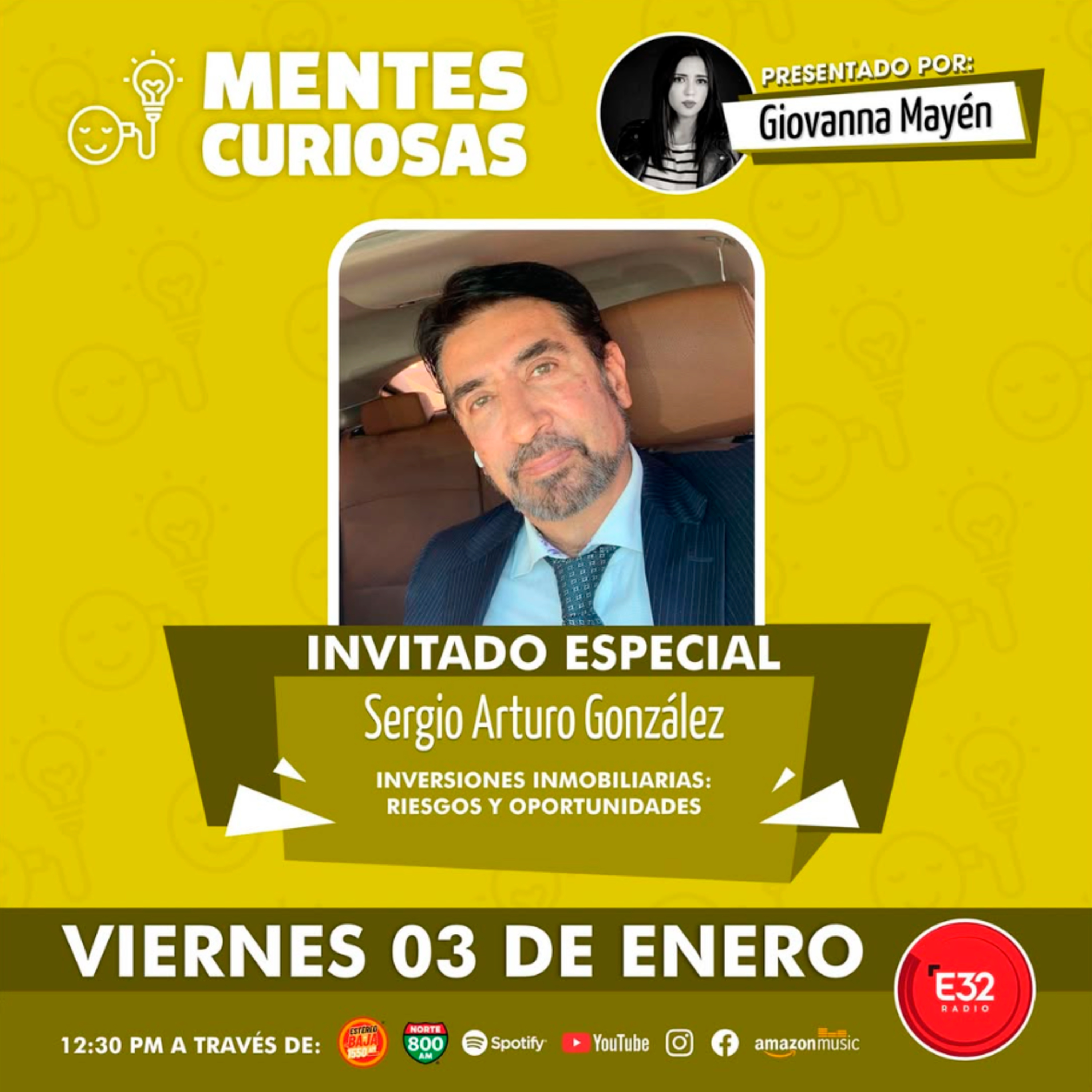 Portada de Mentes Curiosas con Giovanna Mayén