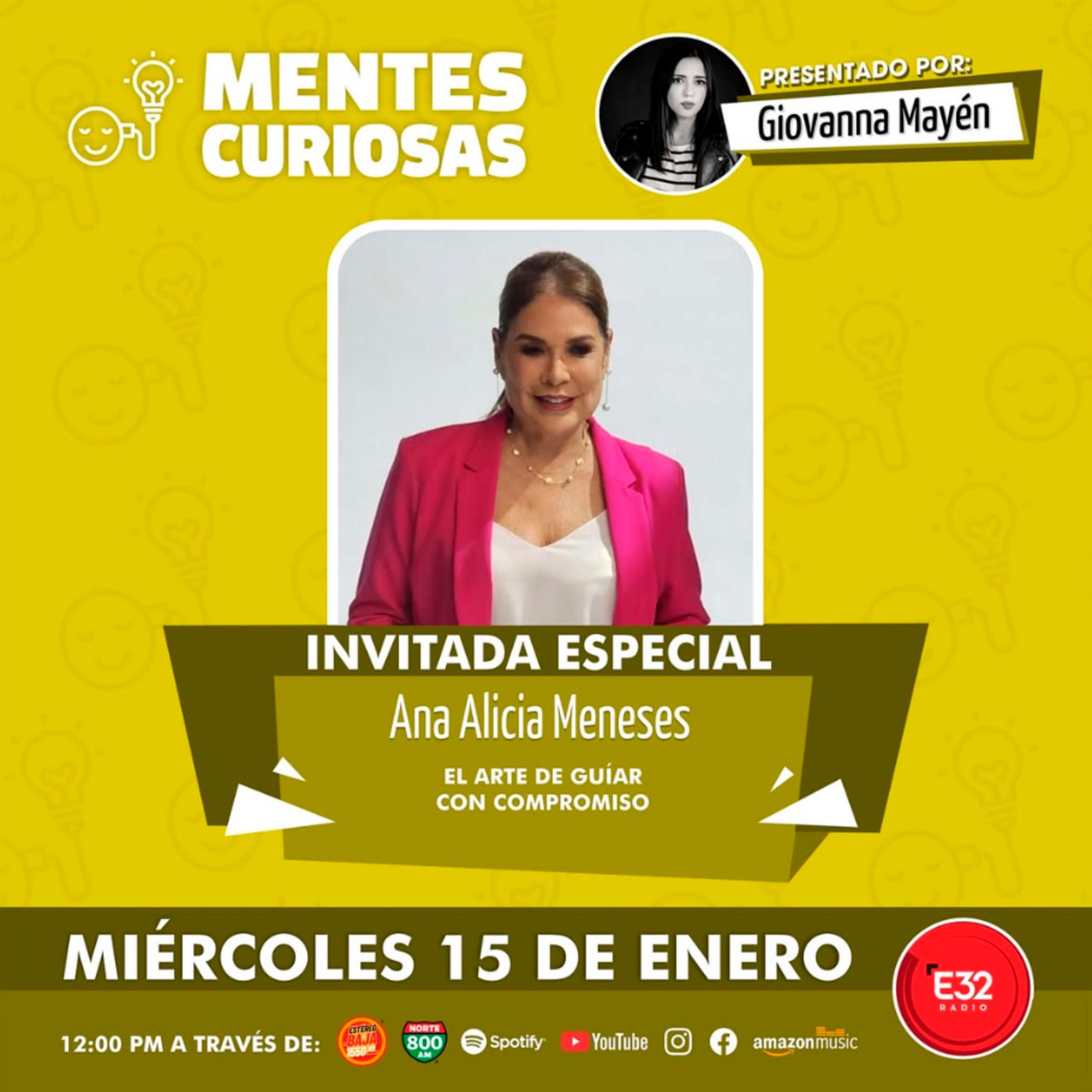 Portada de Mentes Curiosas con Giovanna Mayén
