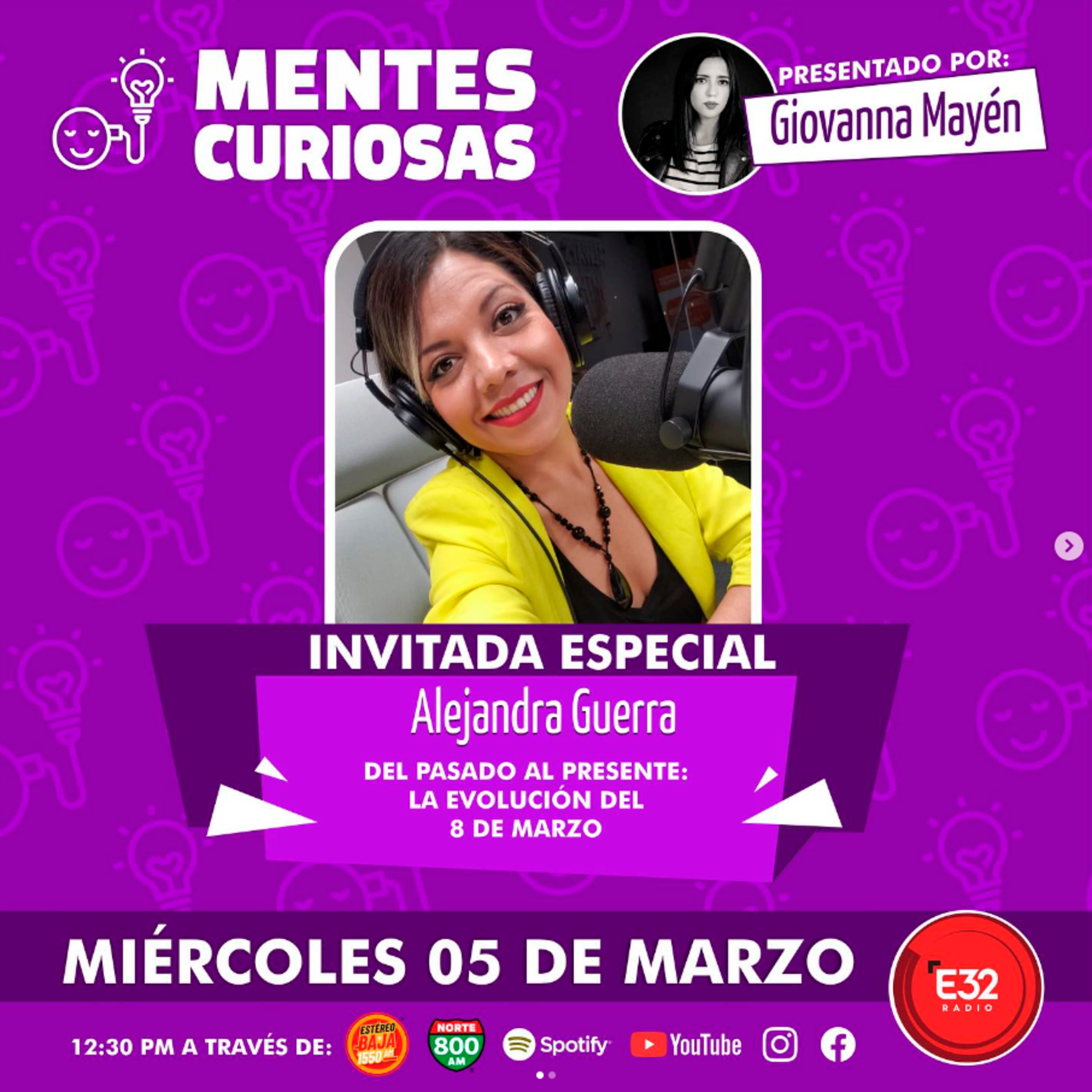 Portada de Mentes Curiosas con Giovanna Mayén