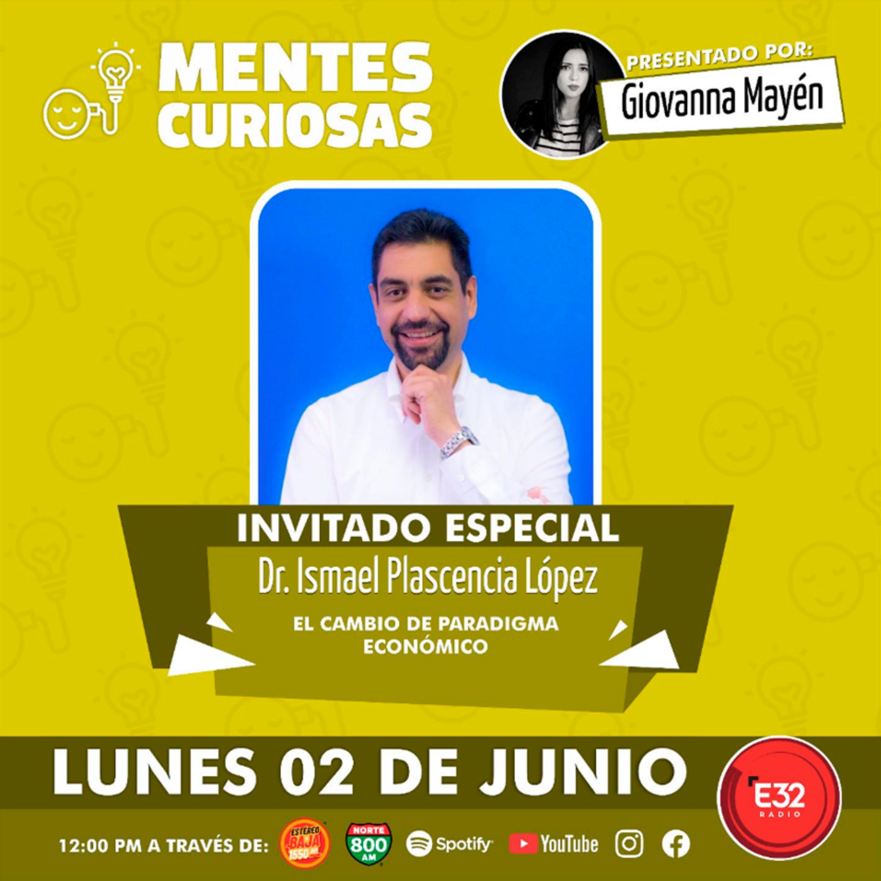 Portada de Mentes Curiosas con Giovanna Mayén