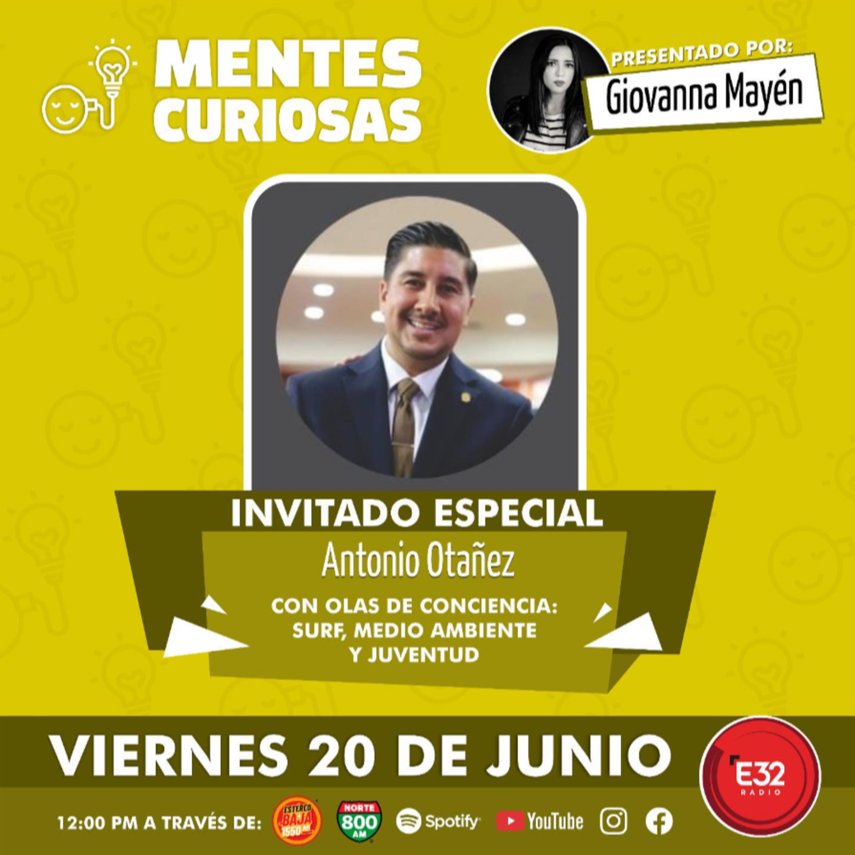 Portada de Mentes Curiosas con Giovanna Mayén