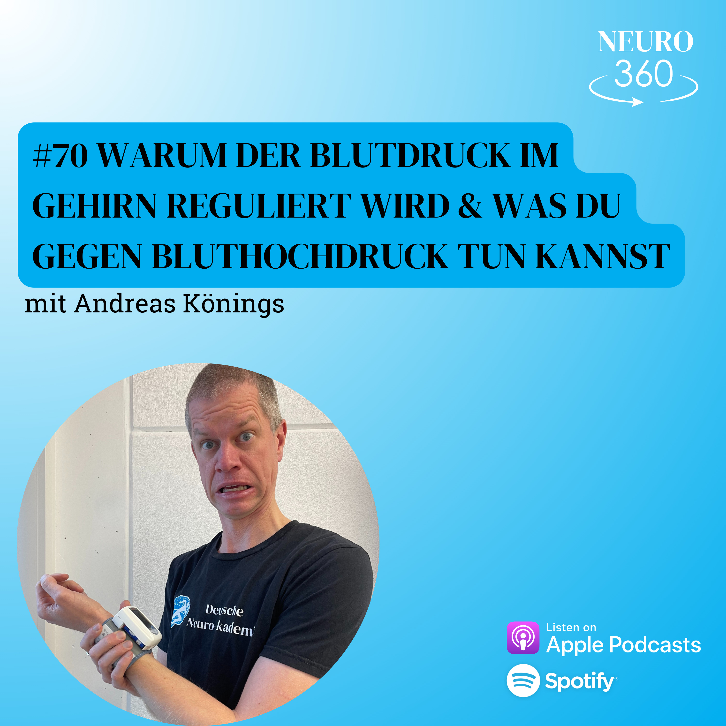 #70 Warum der Blutdruck im Gehirn reguliert wird & was du gegen Bluthochdruck tun kannst episode artwork