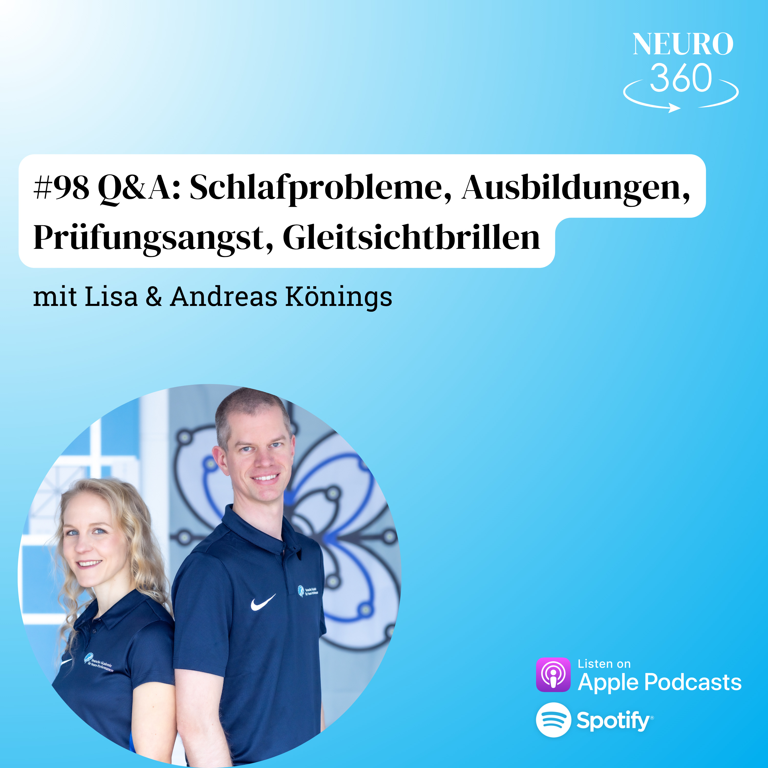 #98 Q&A: Schlafprobleme, Ausbildungen, Prüfungsangst & Gleitsichtbrillen episode artwork