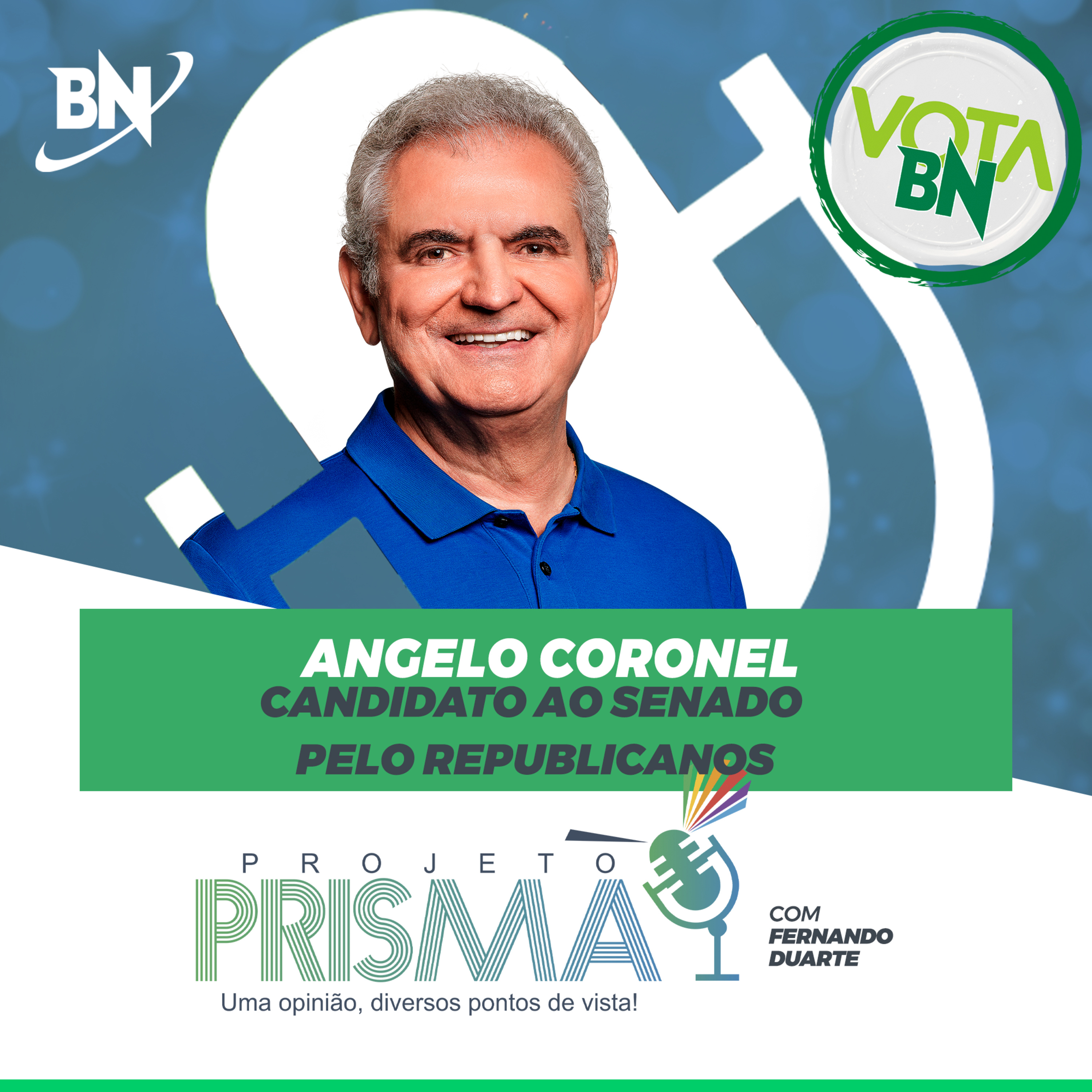 EP189 - Angelo Coronel | candidato ao Senado pelo Republicanos  episode artwork