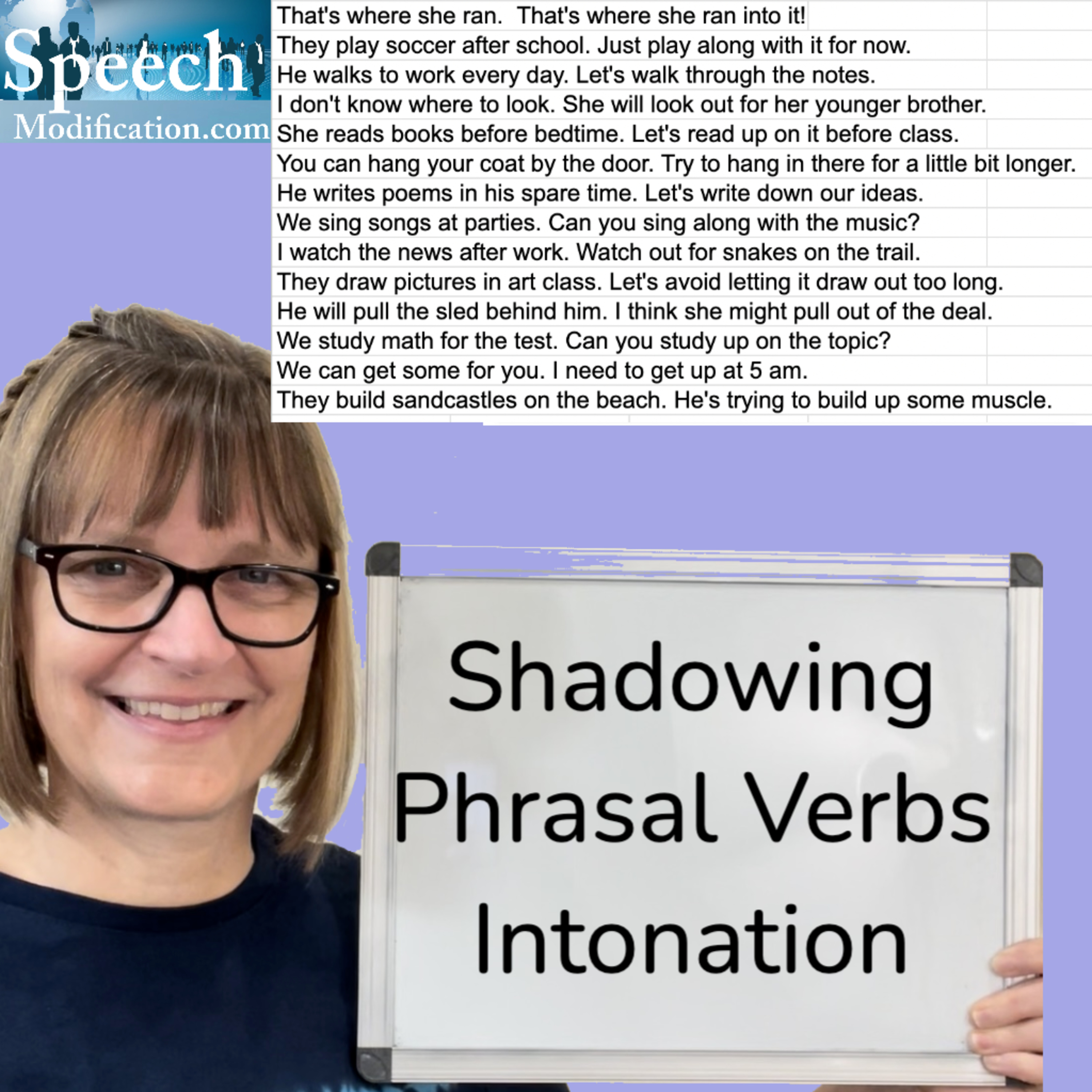 Shadowing Phrasal Verbs Practice