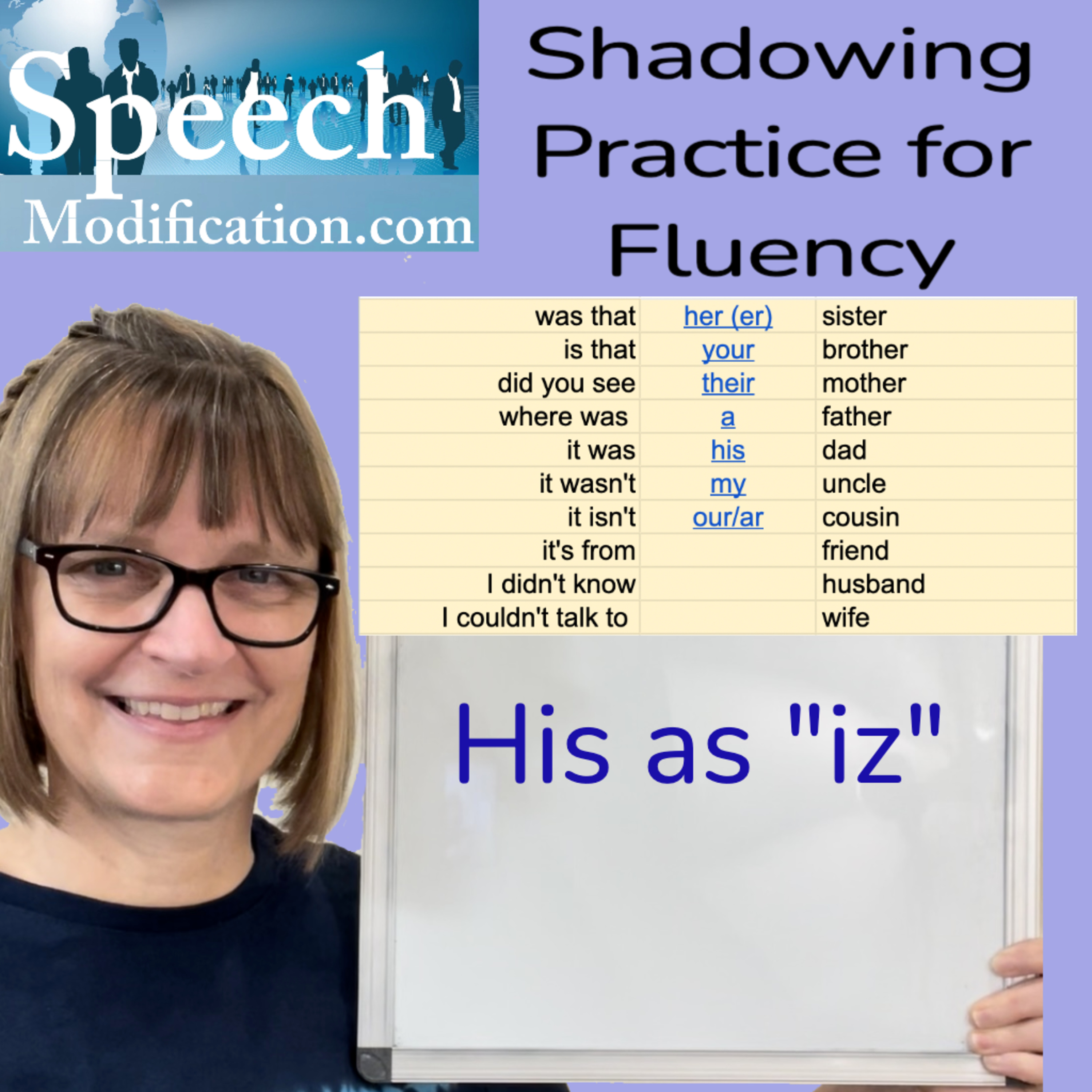 Fluent Speaking: Shadowing Phrases for Reduced "His"