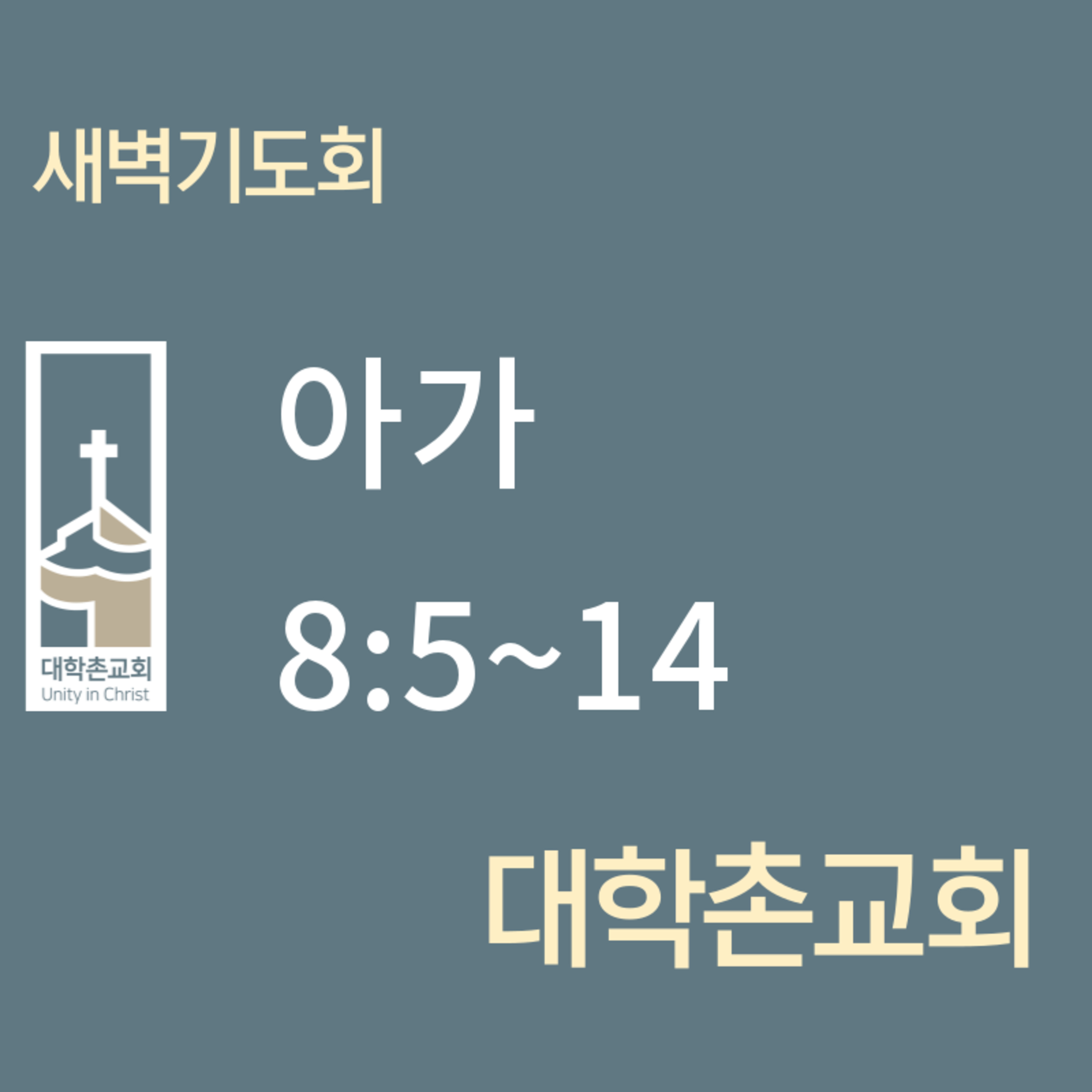 250430 새벽 | 아가 8:5-14 | 대학촌교회 | 매일성경 episode artwork