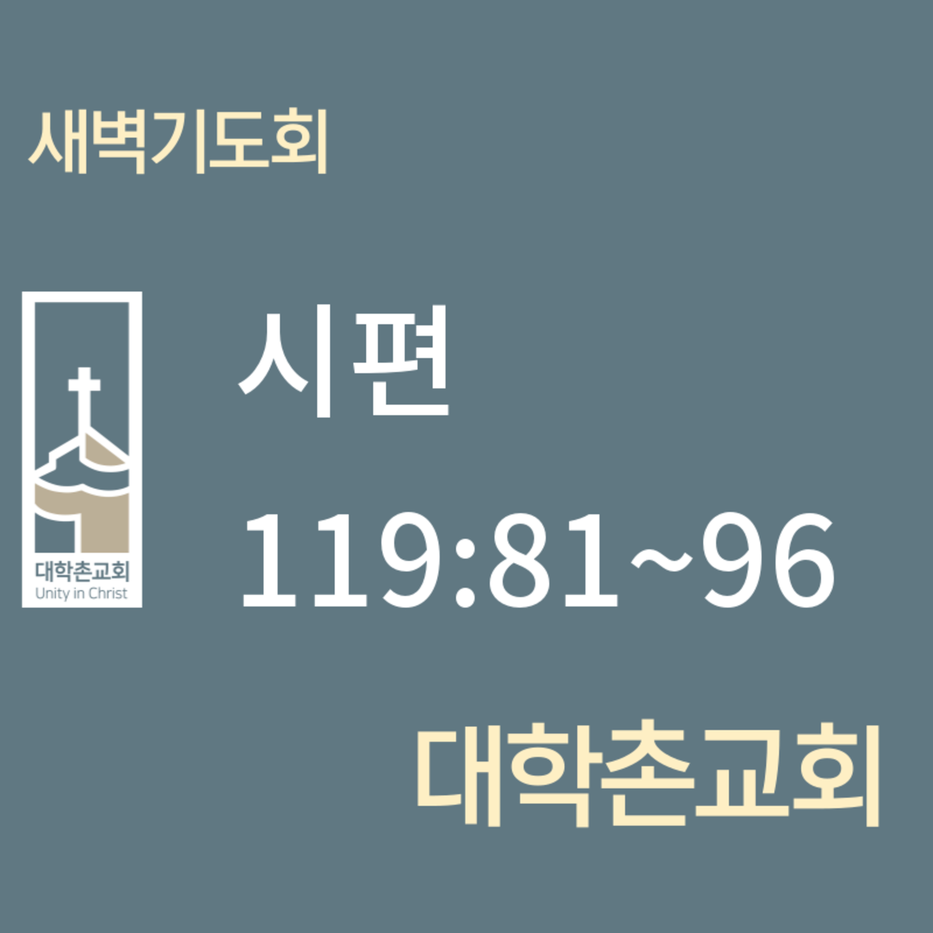 250506 새벽 | 시편 119:81~96 | 대학촌교회 | 매일성경 episode artwork
