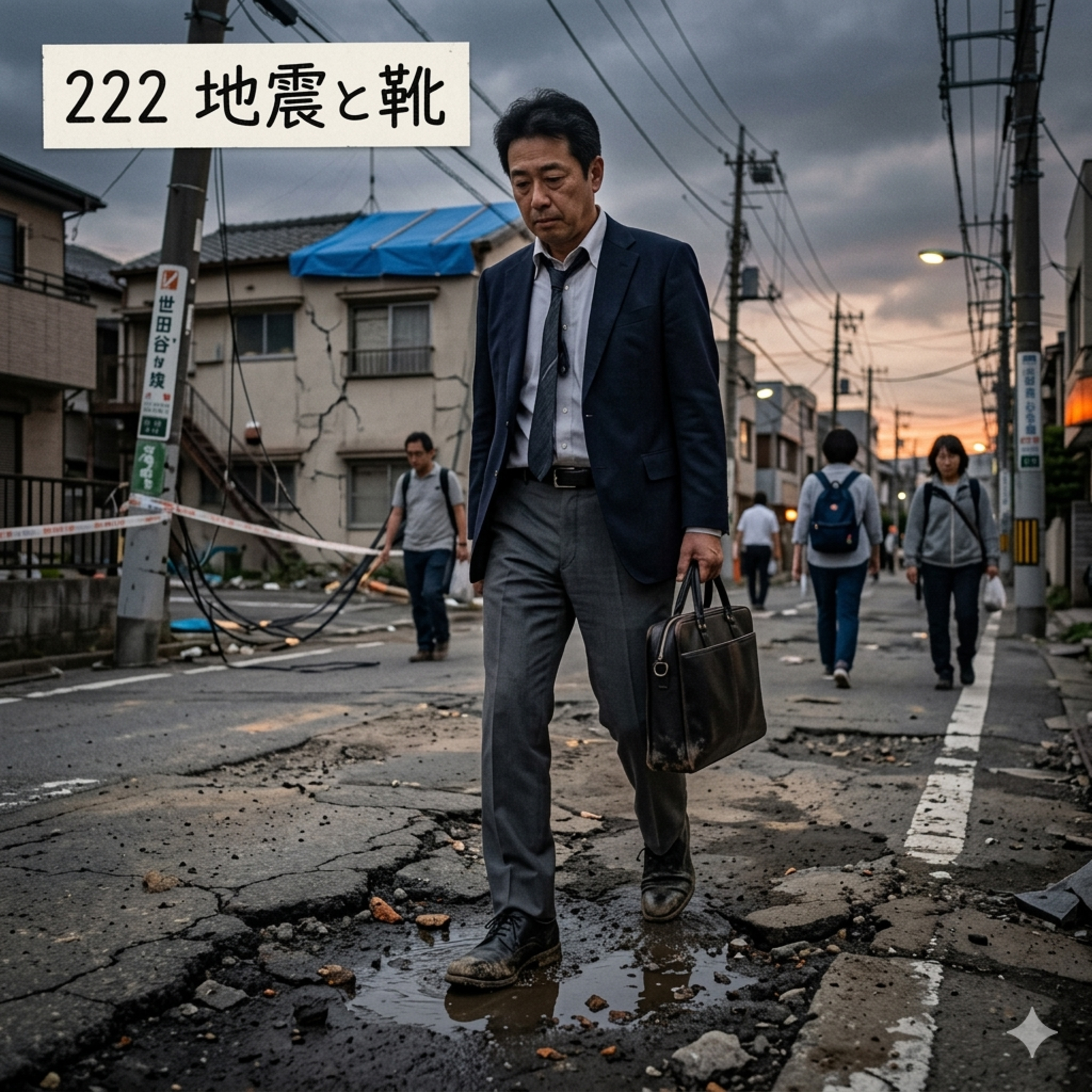 222 地震と靴の話