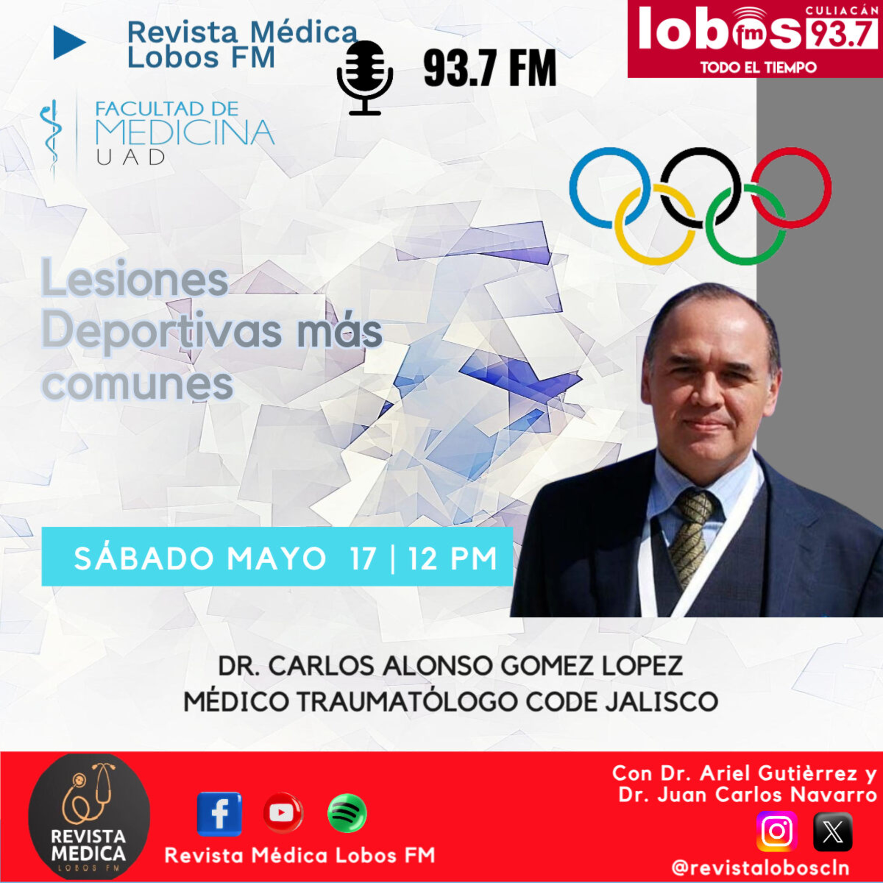 T3E15 Parte 1 Lesiones deportivas - Dr. Carlos Alonso Goméz López - Médico Traumatólogo CODE Jalisco episode artwork
