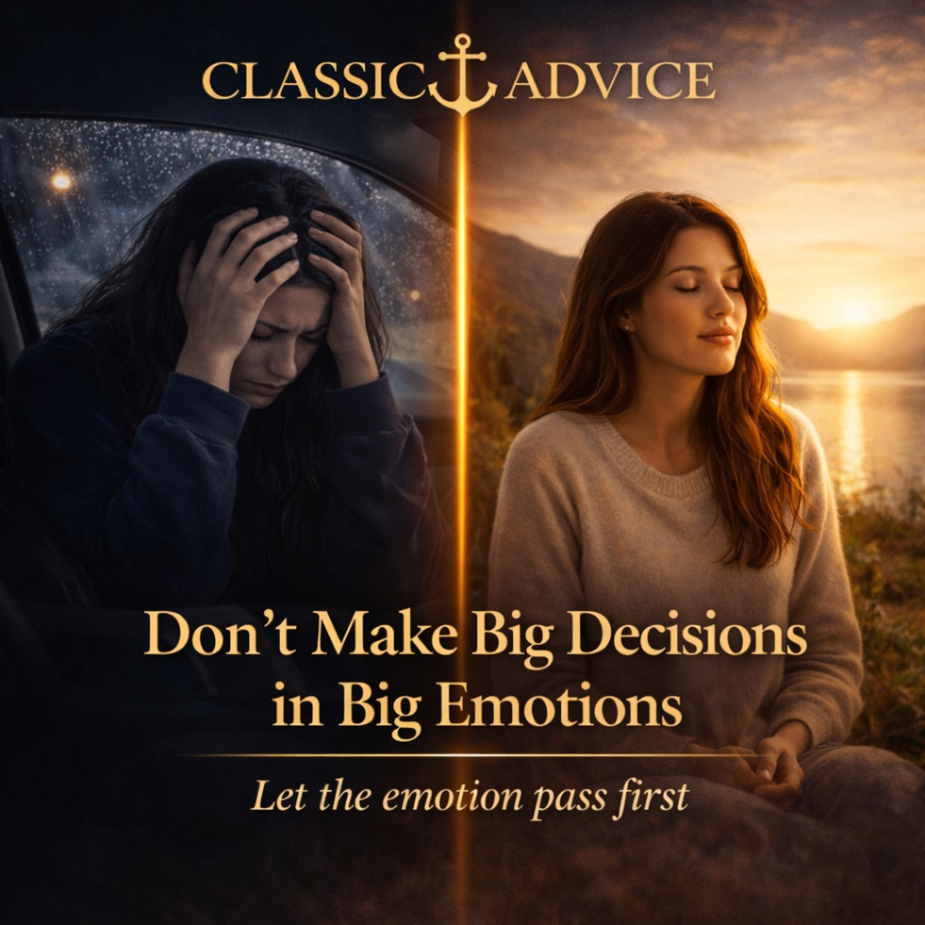 E115 Don't Make Big Decisions In Big Emotions - Let The Emotions Pass First