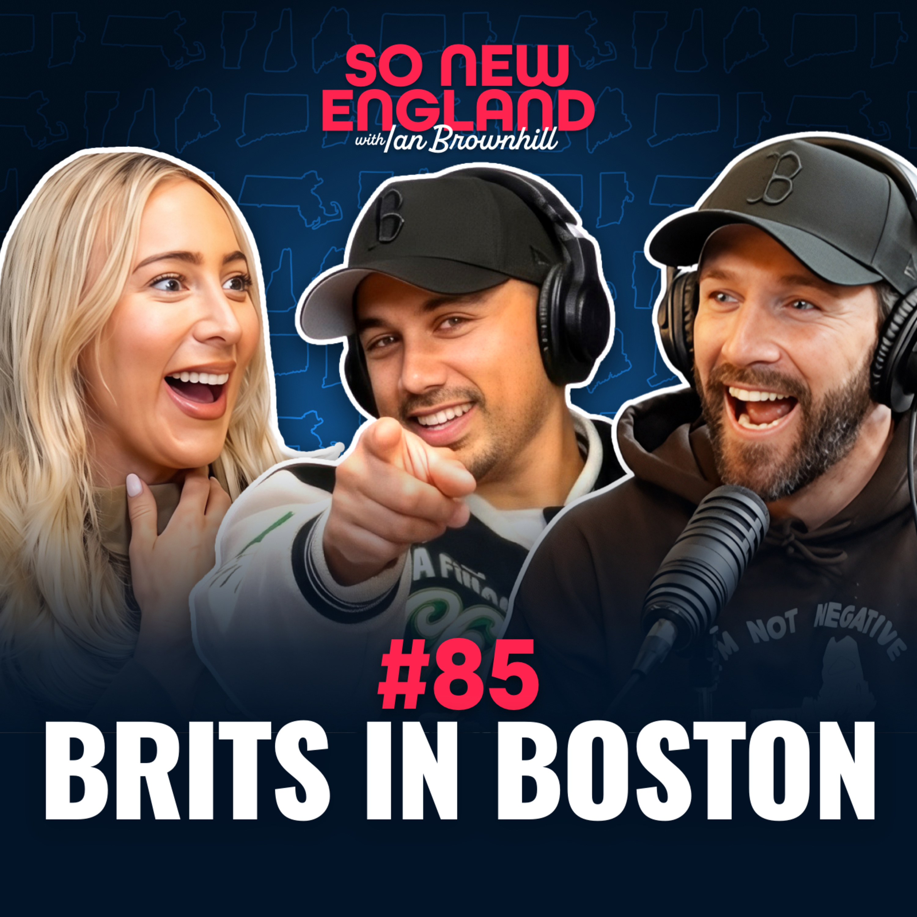#85 The Brits in Boston: A British Couple's Honest Take on New England, Lobster Rolls & Life in America episode artwork